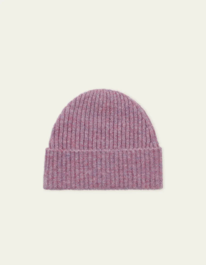 Rib Beanie - Oyster Rose Melange