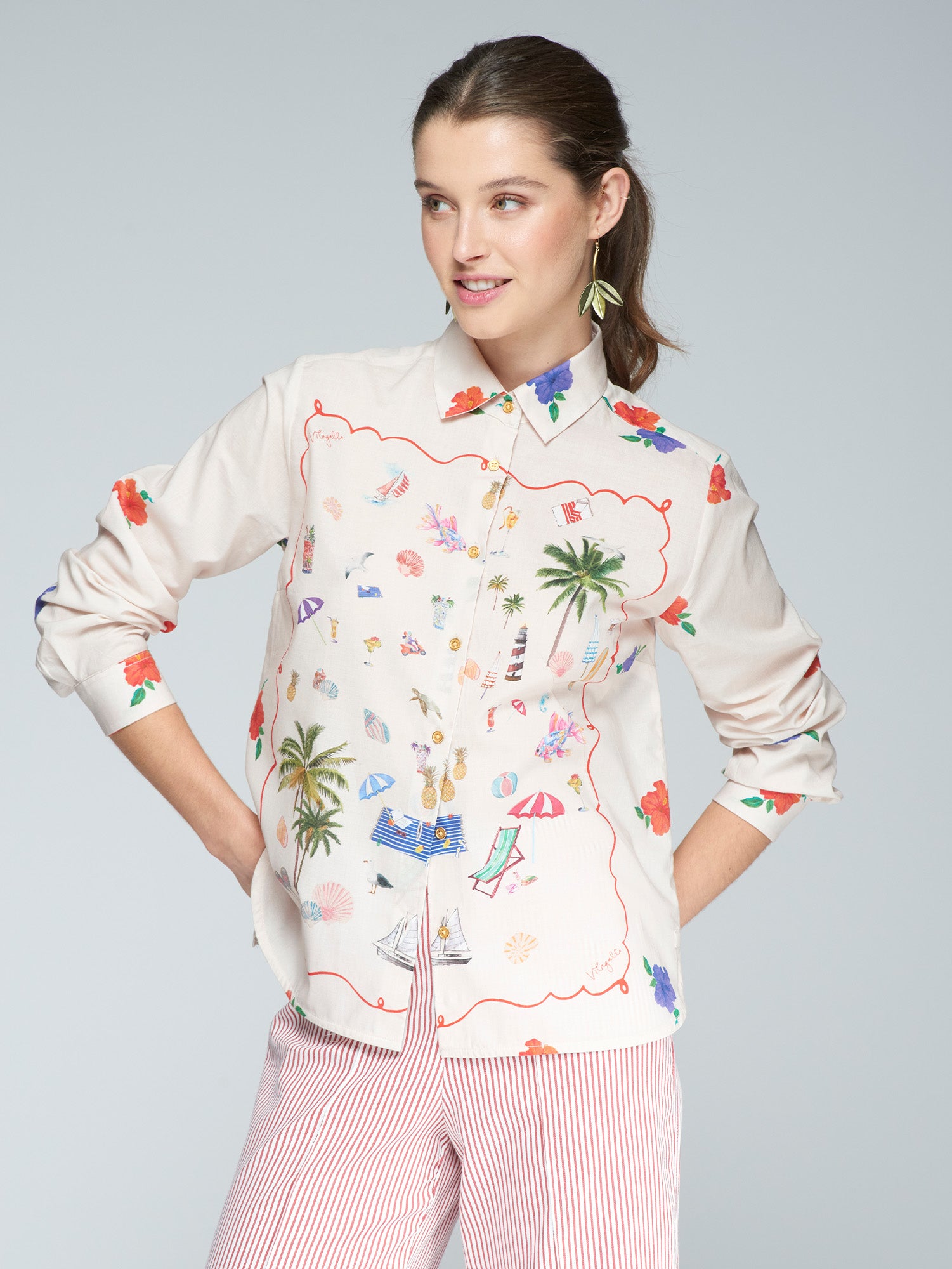 Isabella Menorca Print Shirt