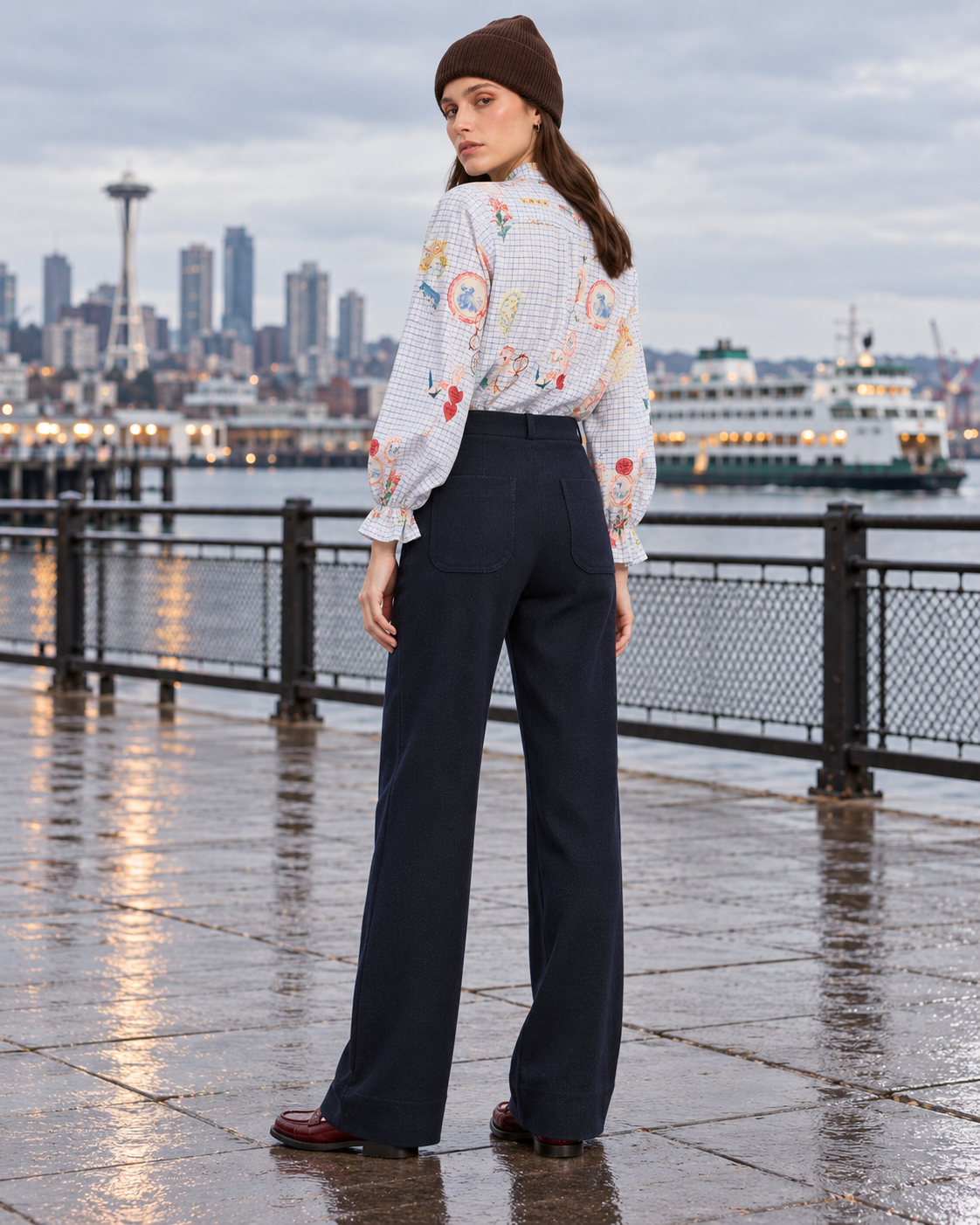 Roma Straight-Leg Knit Trousers