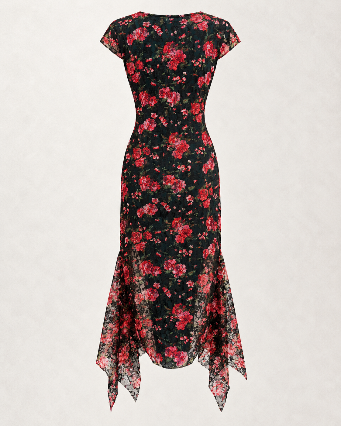 Lace Flare Midi Dress