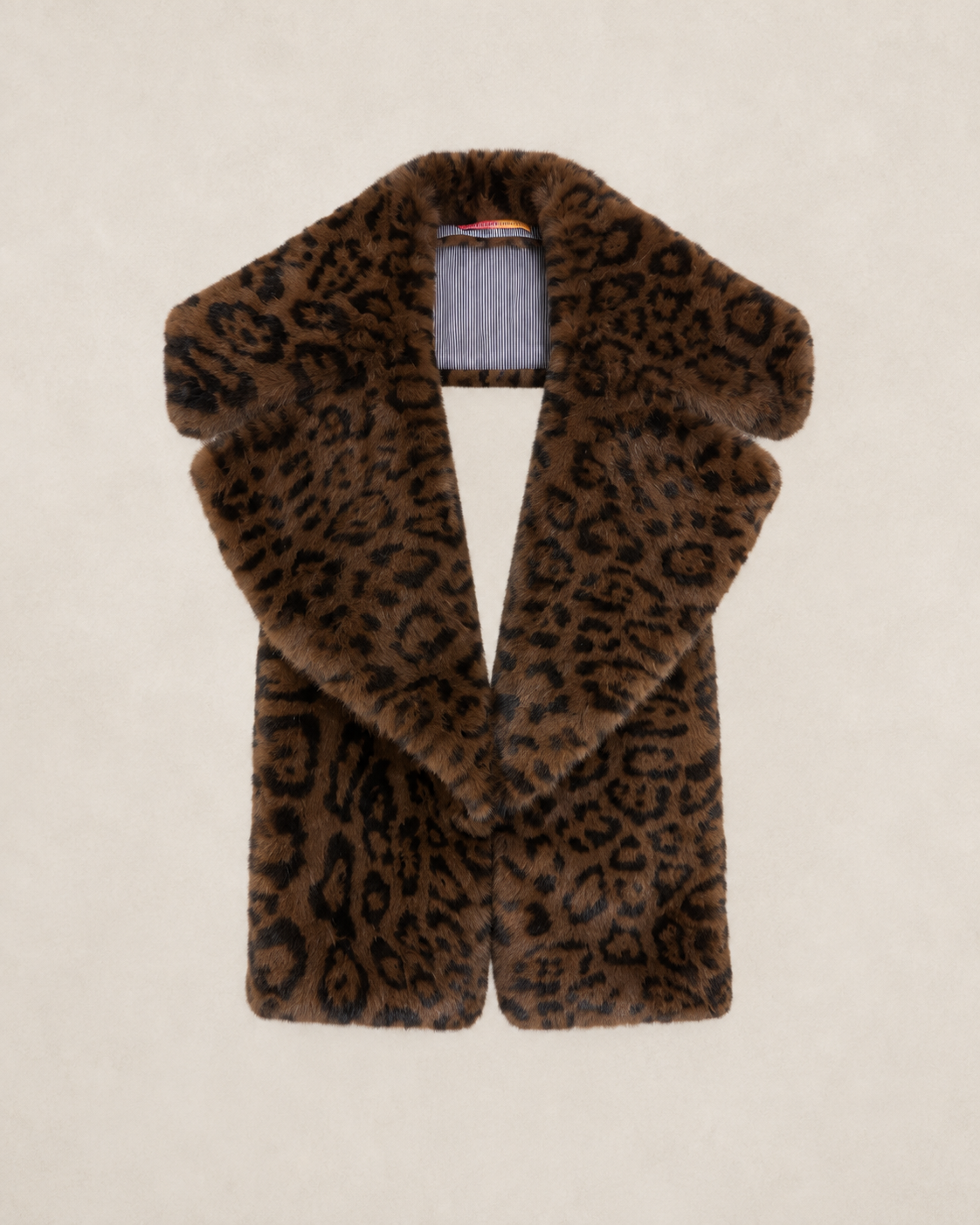 Animal Print Faux Fur Collar