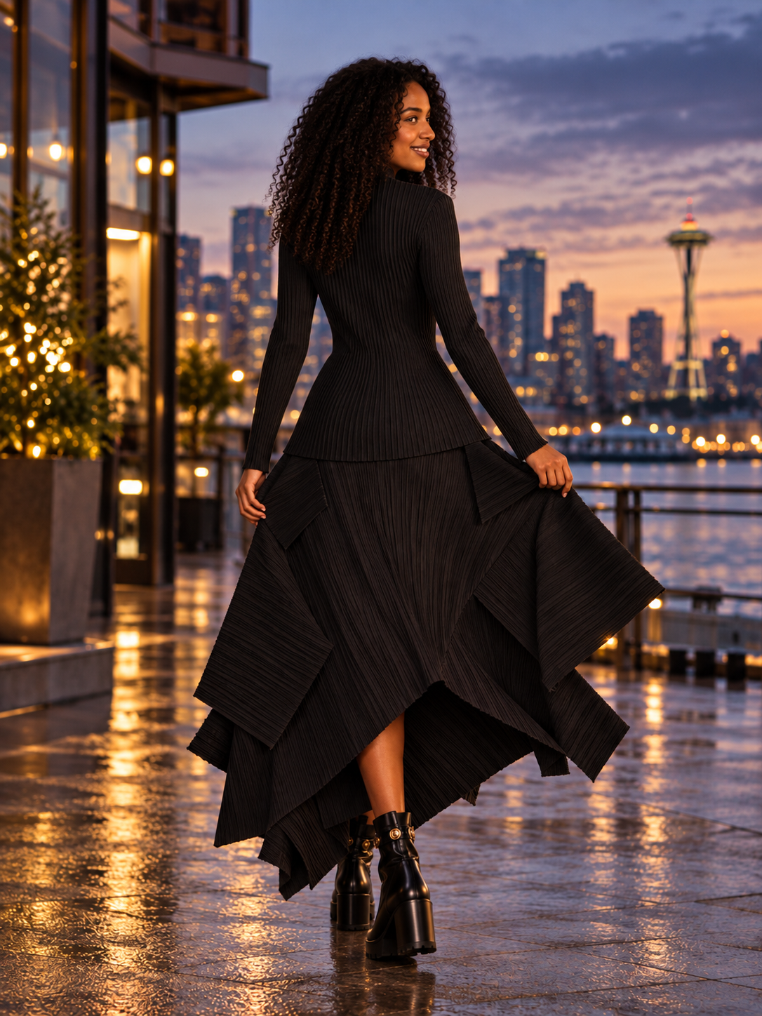 Shuttle Pleated Skirt