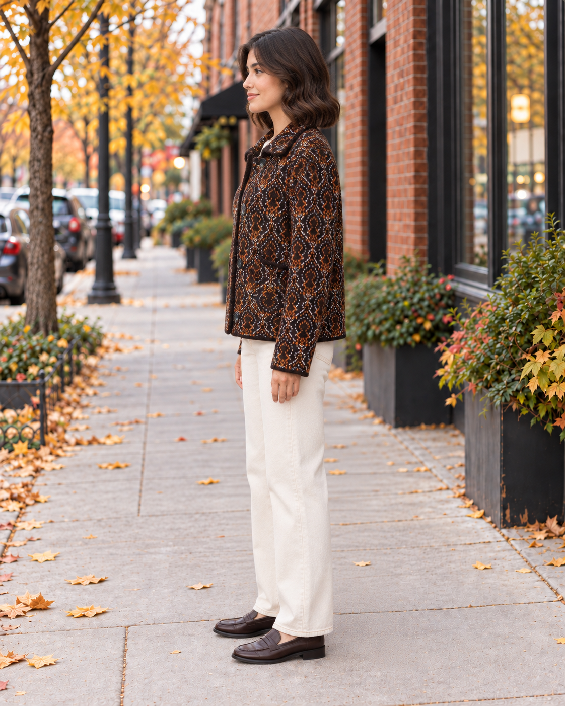 Fika Floral Short Knit Jacket