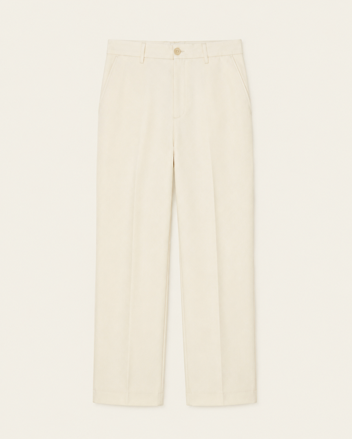 Brushed Twill Tailored Pants - Ivory