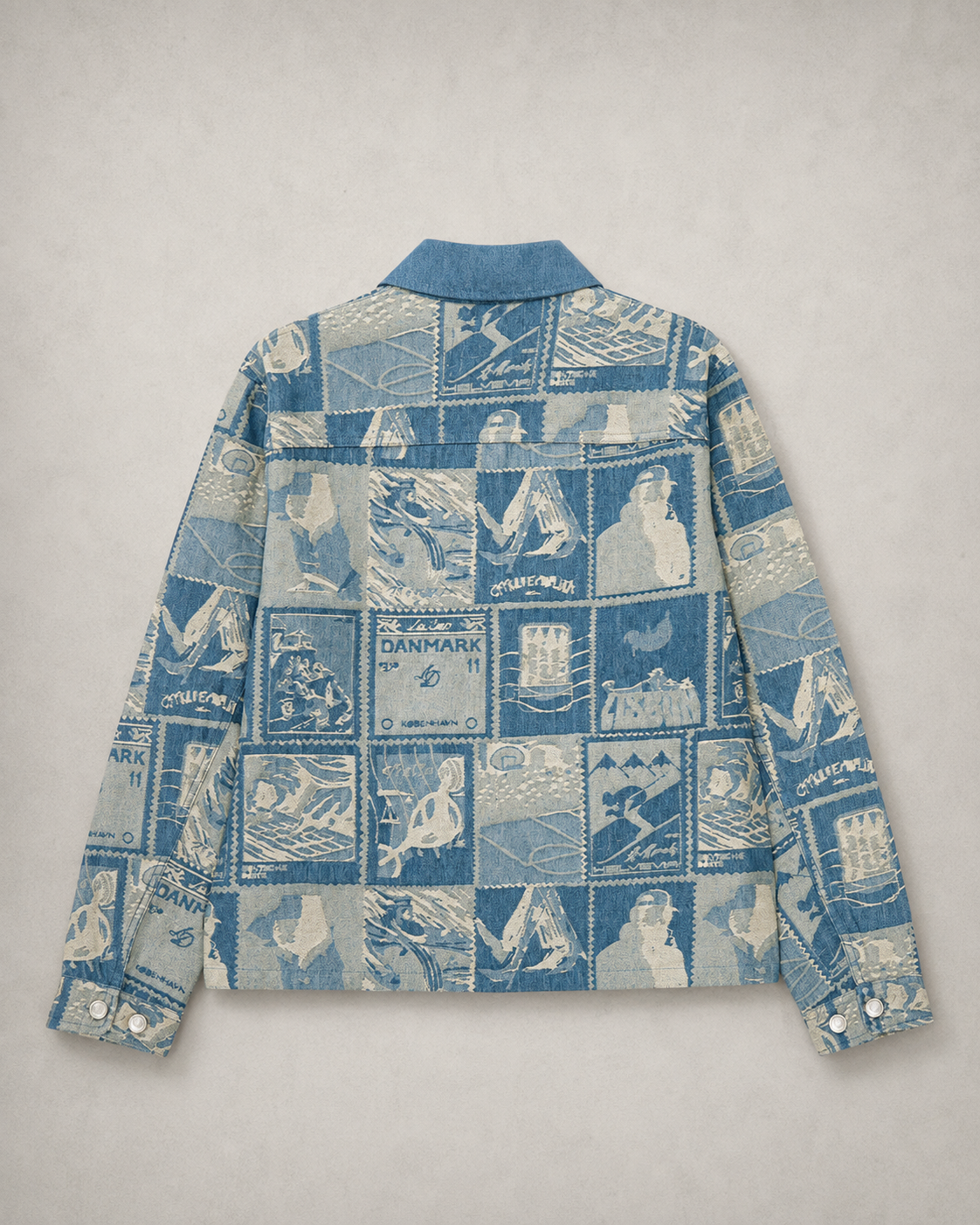 Stamp Jacquard Jacket - Denim Blue