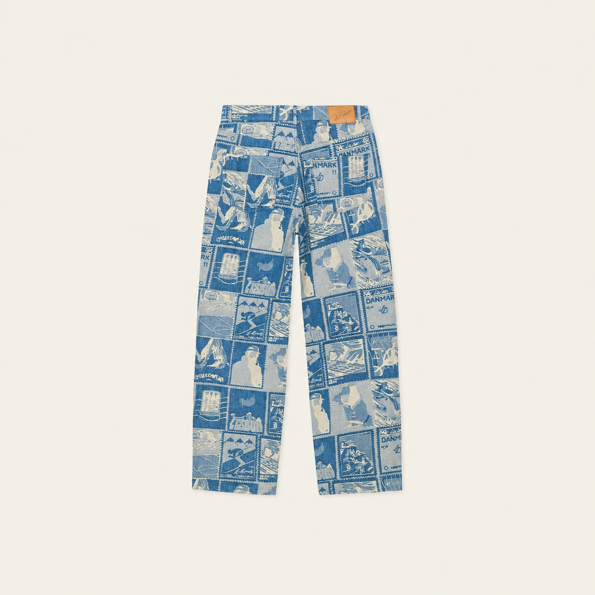 Roi Stamp Jacquard Denim Jeans