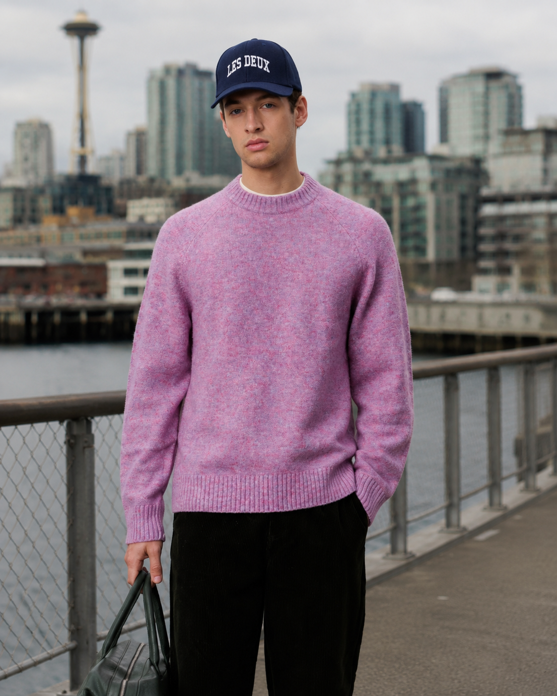 Soft Roundneck Knit - Oyster Rose Melange