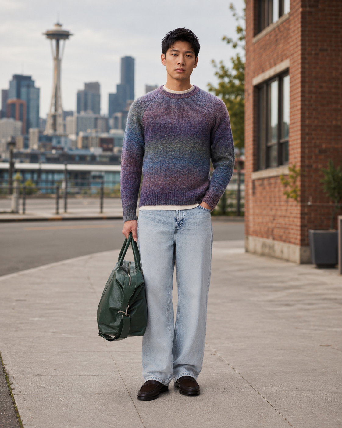 Gradient Roundneck Knit - Spiced Plum Purple