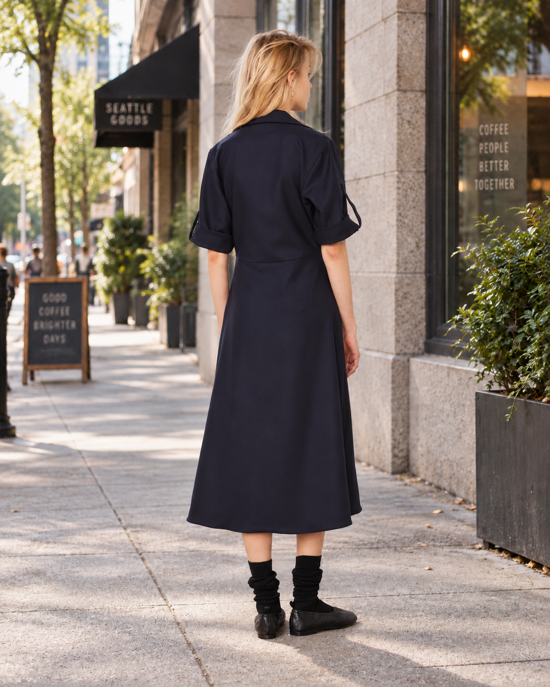 Azelle Dress Italian Wool Twill