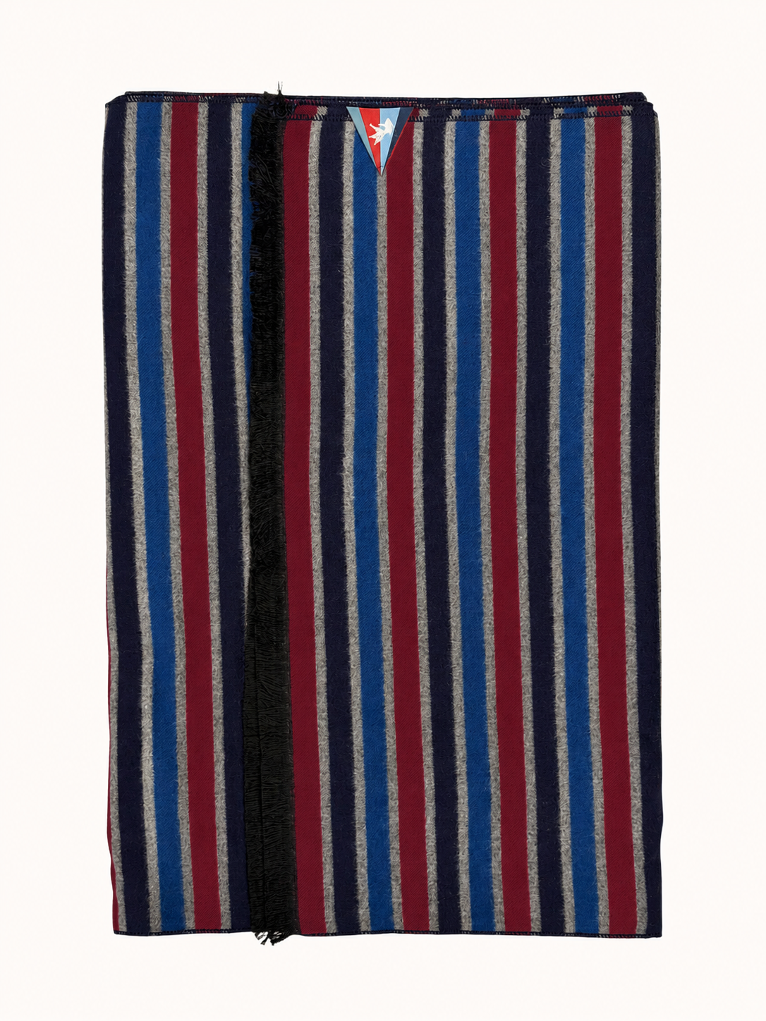 Red Multicolored Striped Scarf