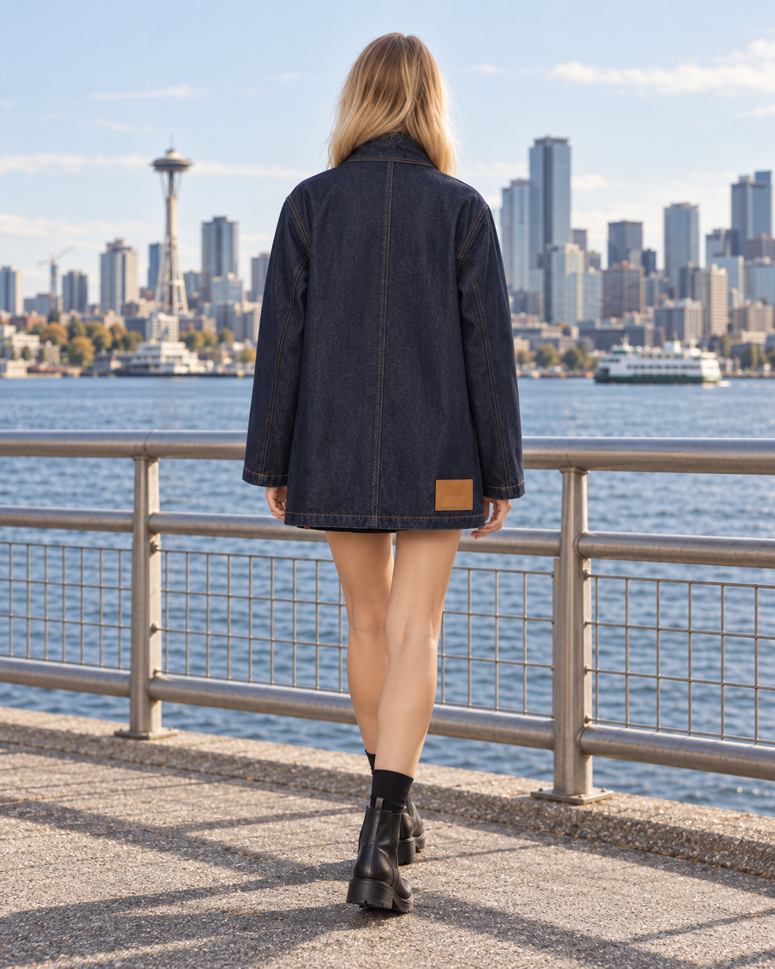 Zala Stitch Wash Denim Jacket