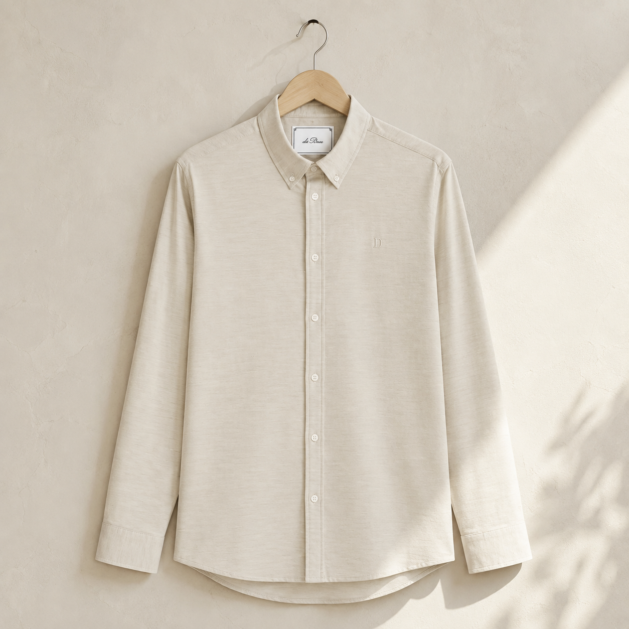 Soft Flannel Shirt - Oyster Gray White