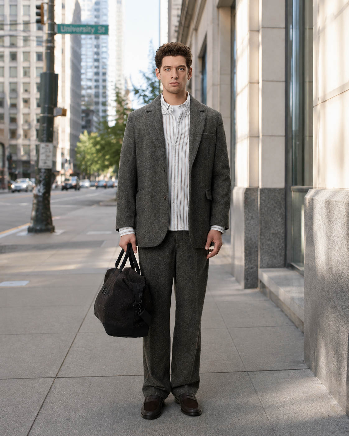Wool Melange Blazer - Caribou