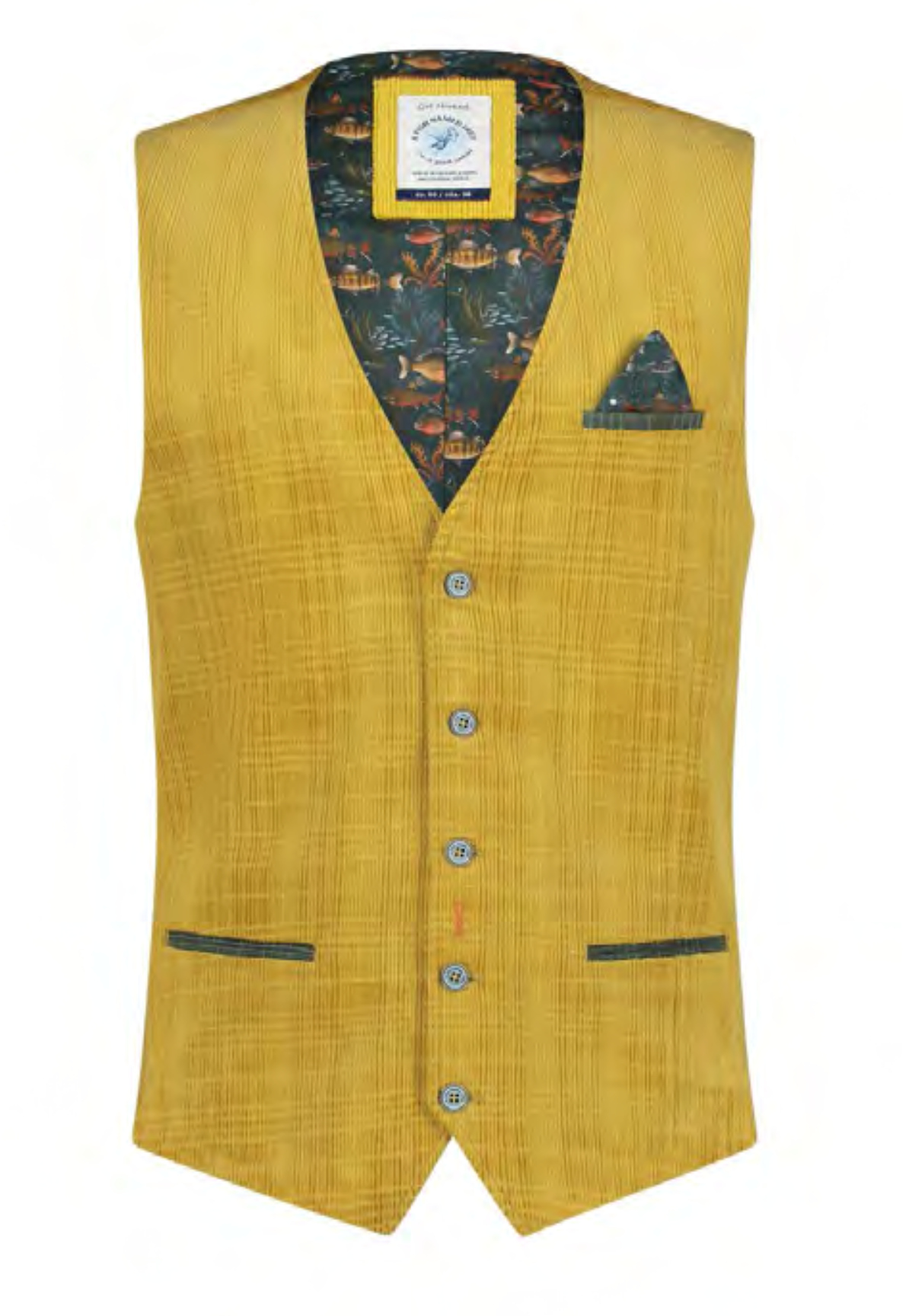 Corduroy Gold Yellow Waistcoat