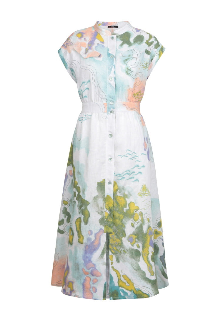 251640 · Printed Dress, Terrain Pattern