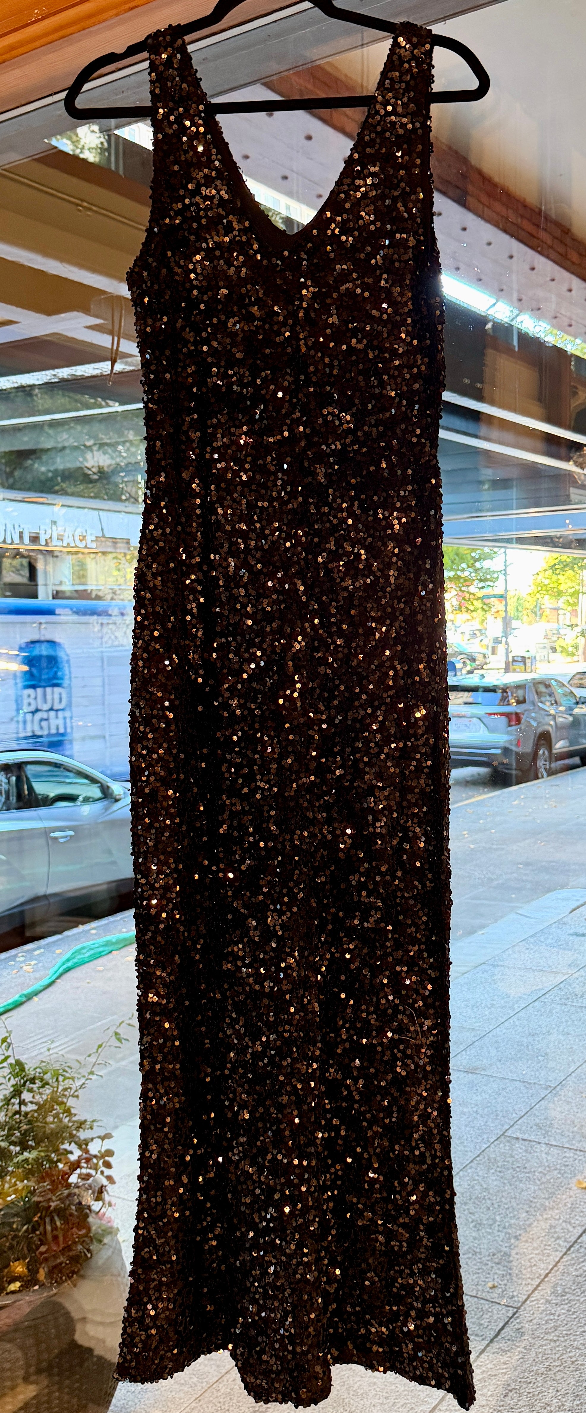 Black Sequin Dress