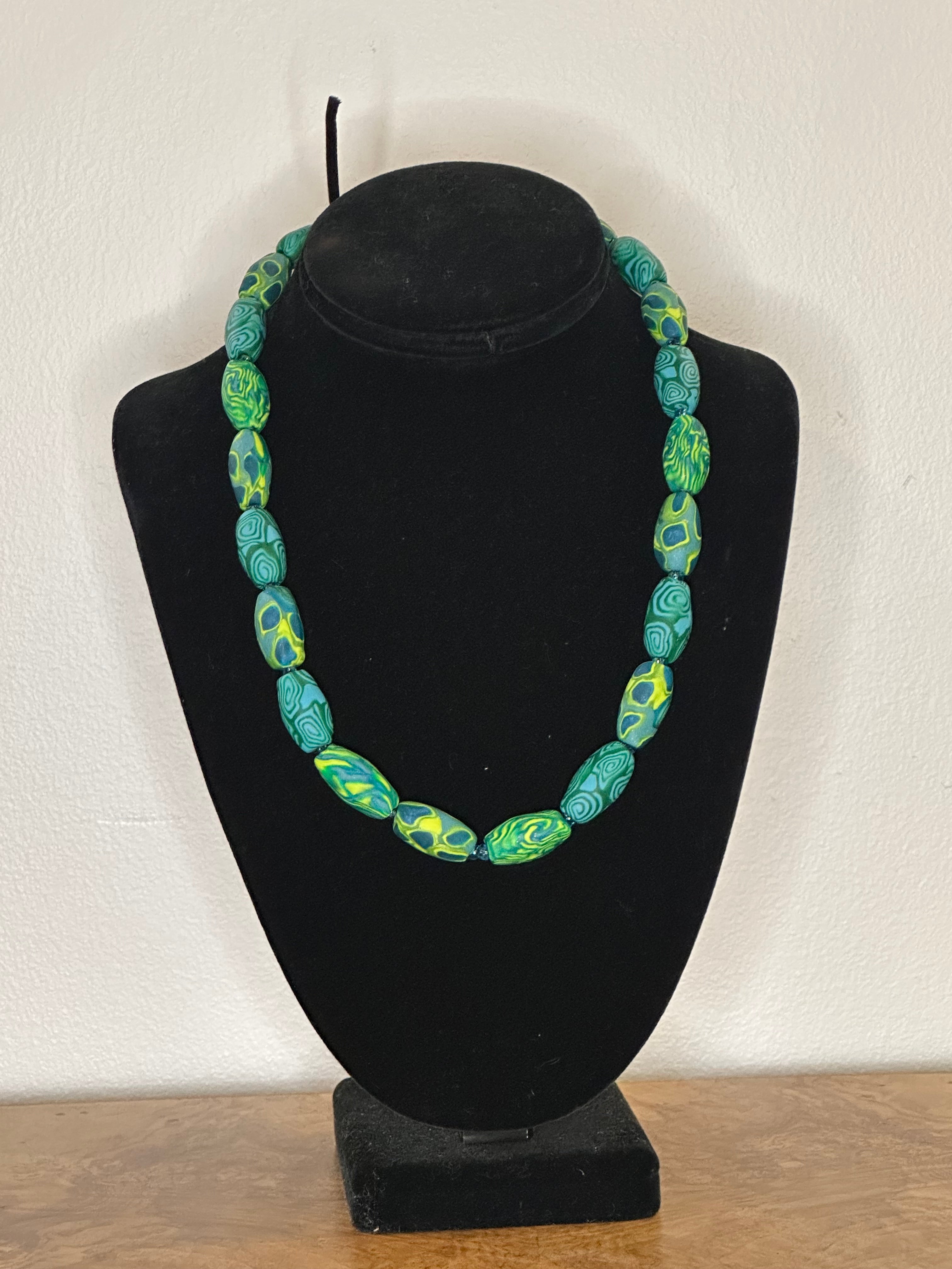 Small Bead Peacock Necklace