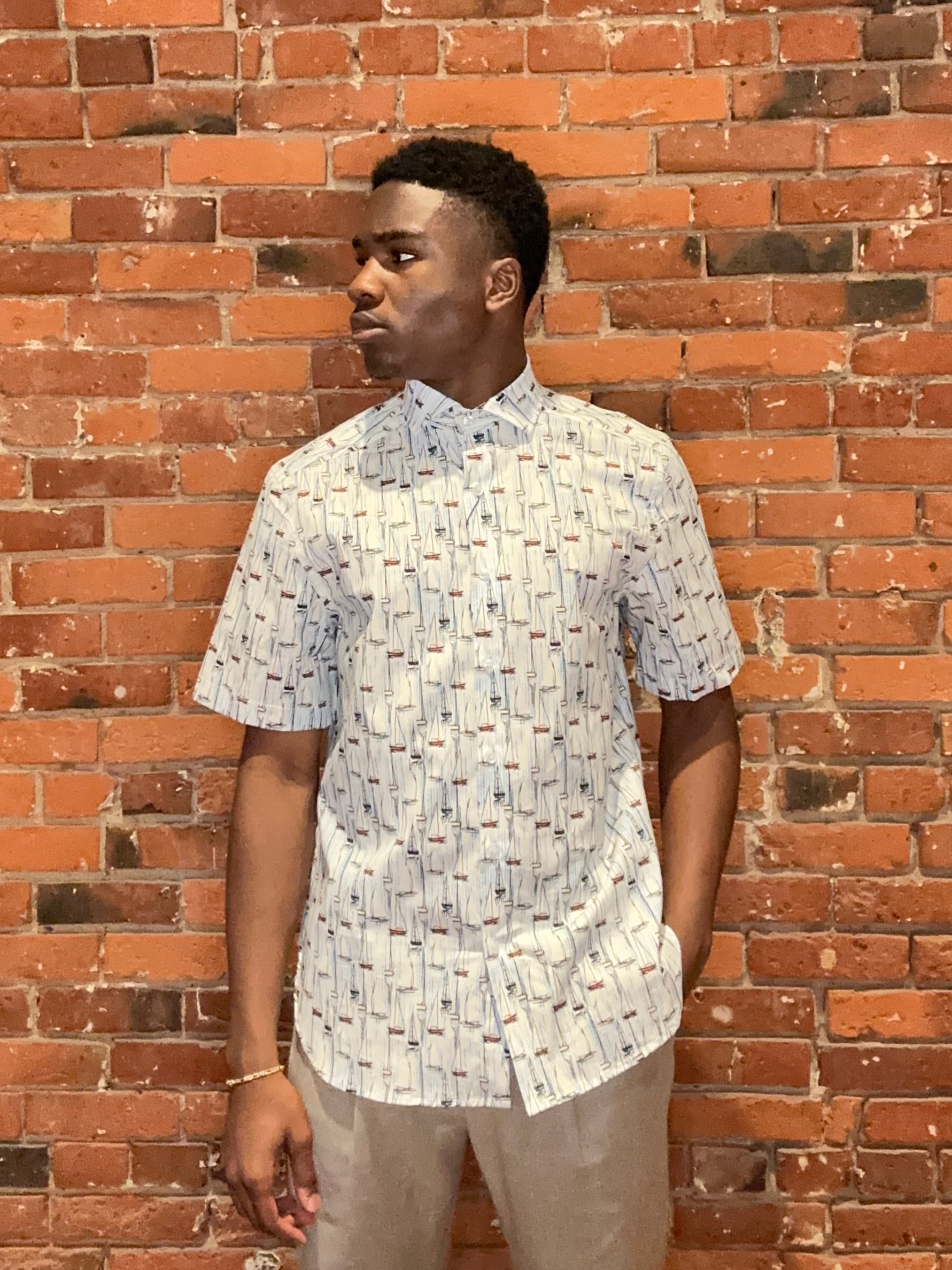 Multicolor Sailboats Shirt