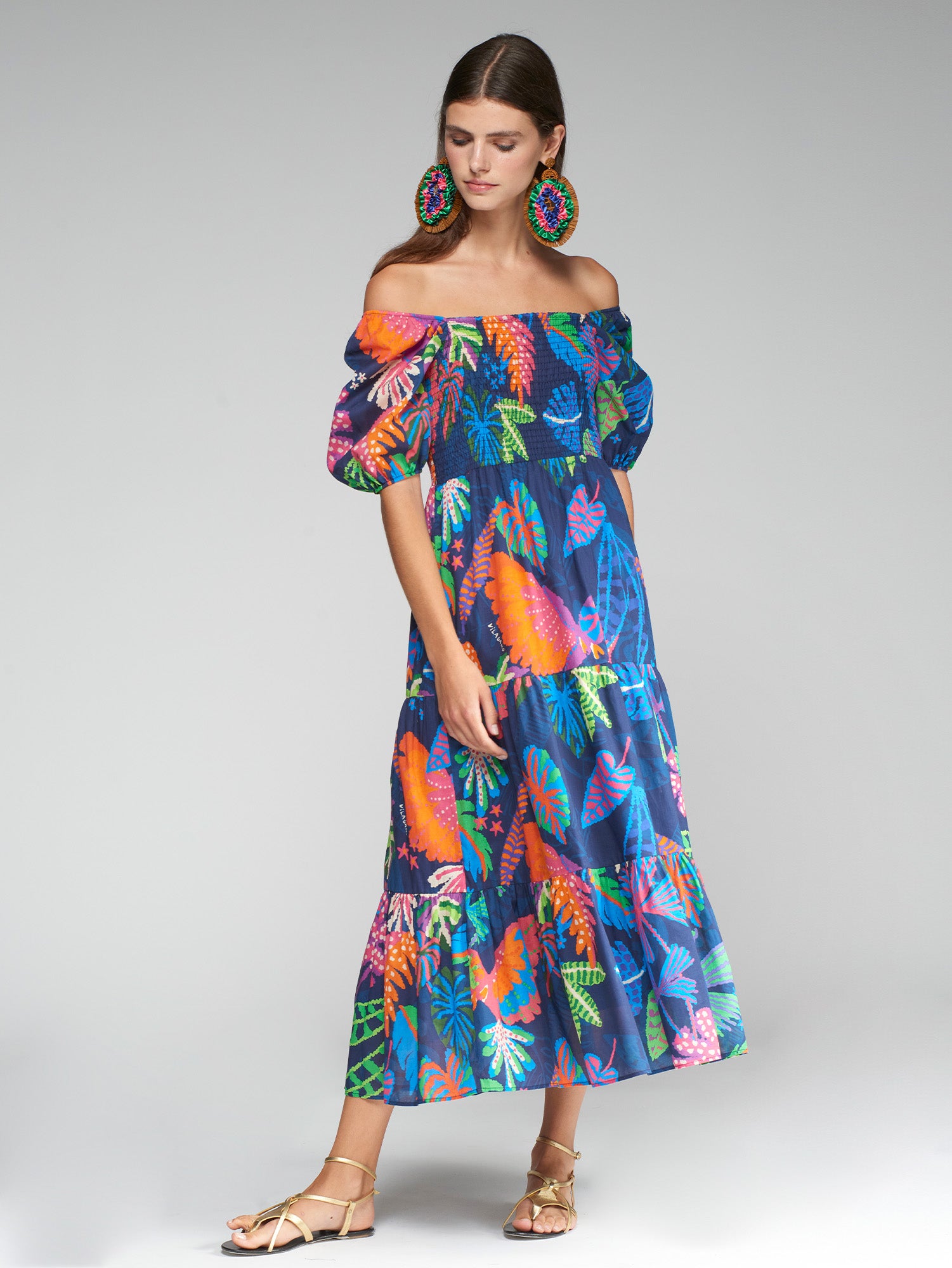 TROPICAL PRINT JUNGLE TORA DRESS