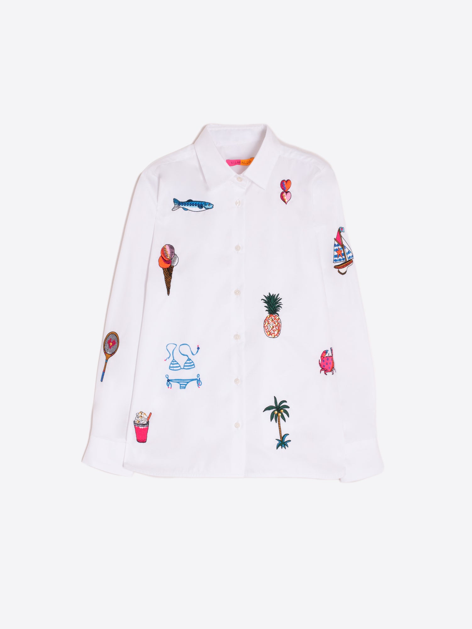 SHIRT ISA EMB WHITE TWILL