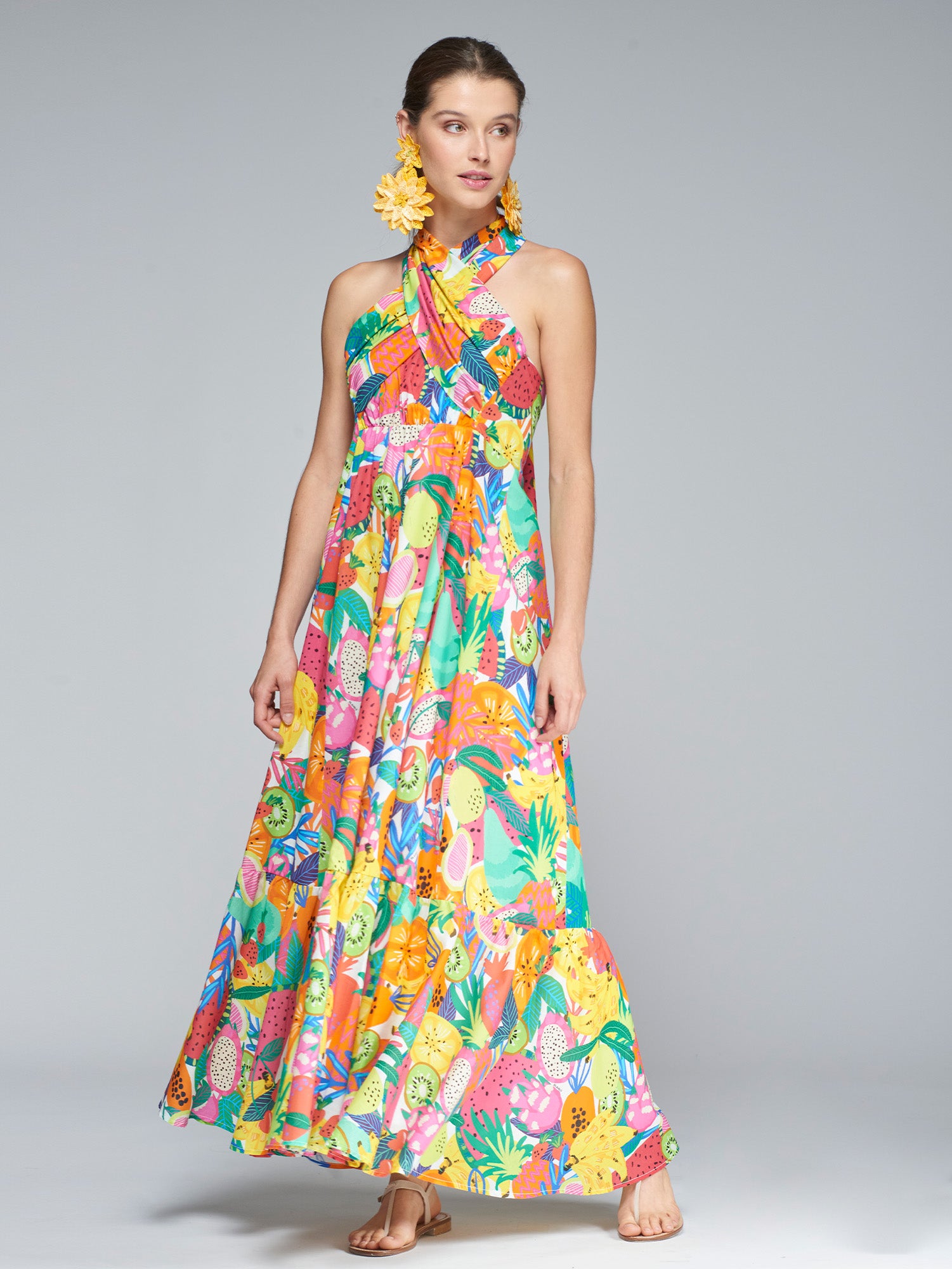 VESTIDO SUSAN FRUTAS VOILE DRESS