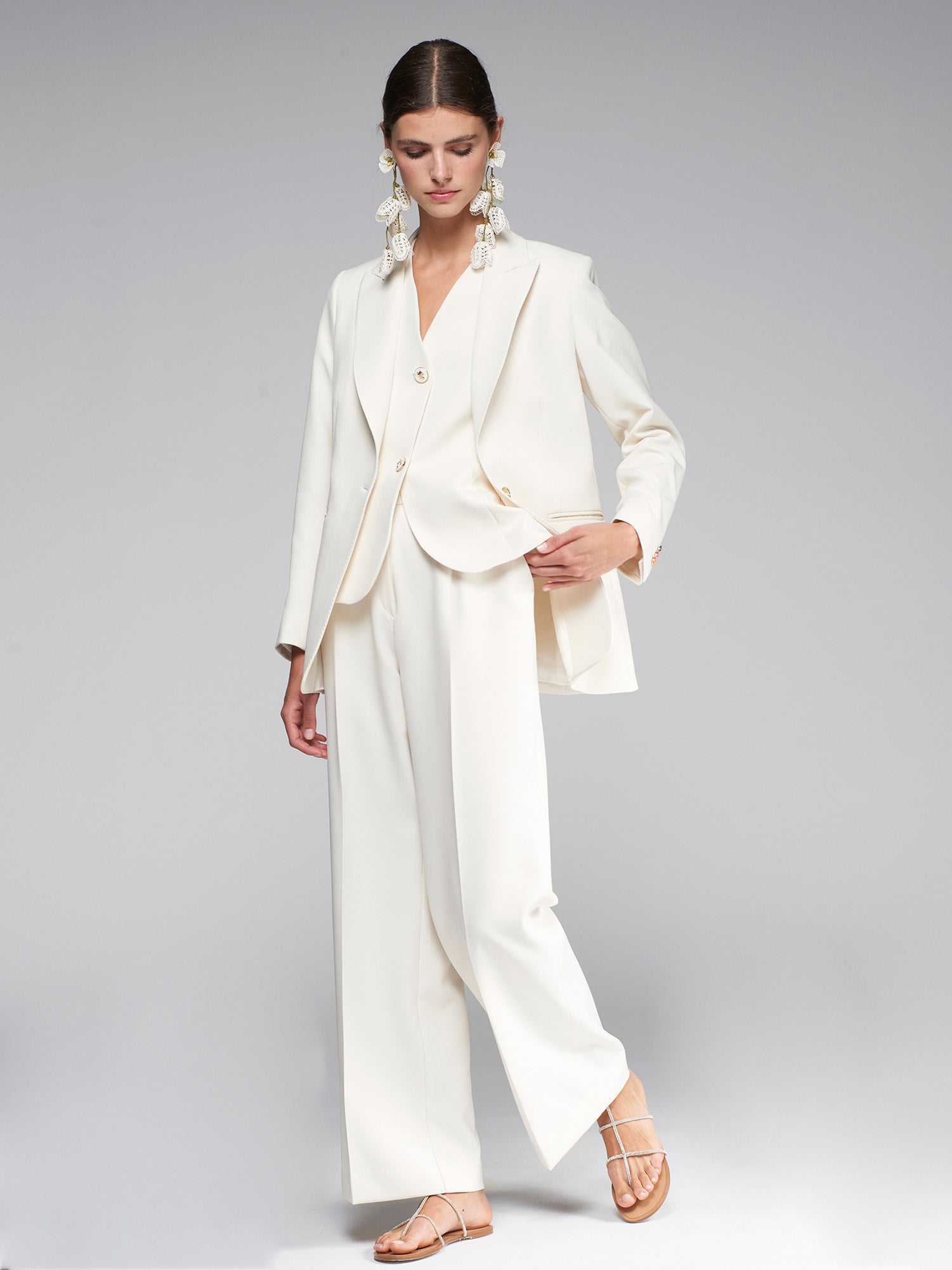 MILENA WHITE CREPE PANTS