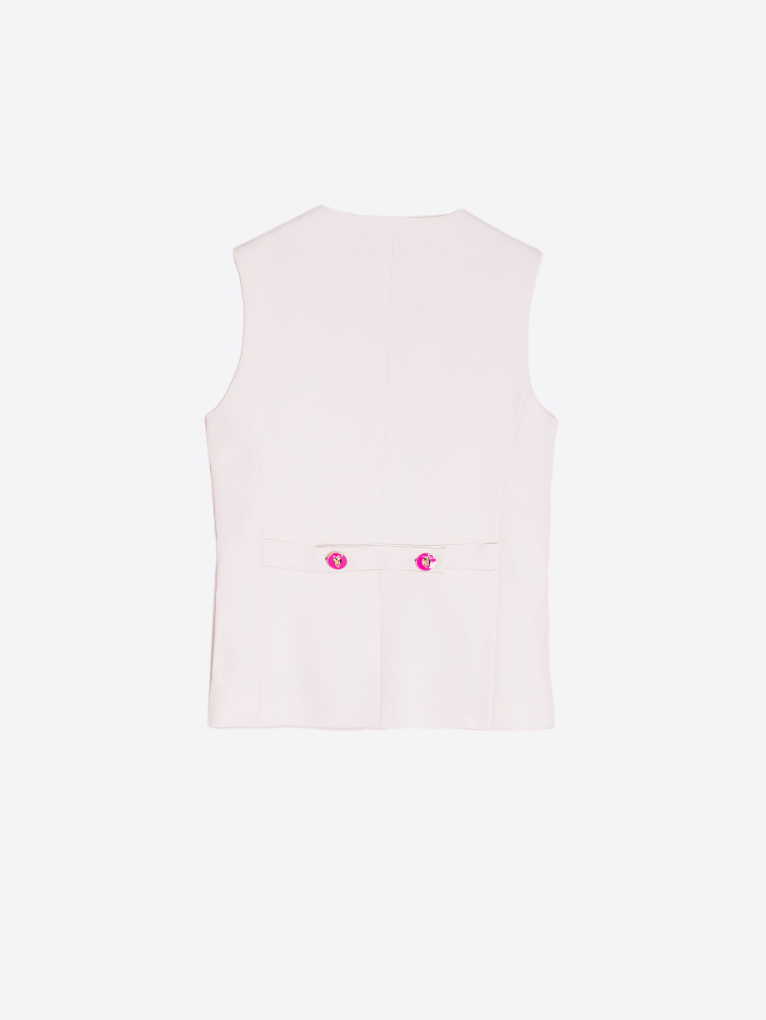 ELEANOR WHITE CREPE VEST