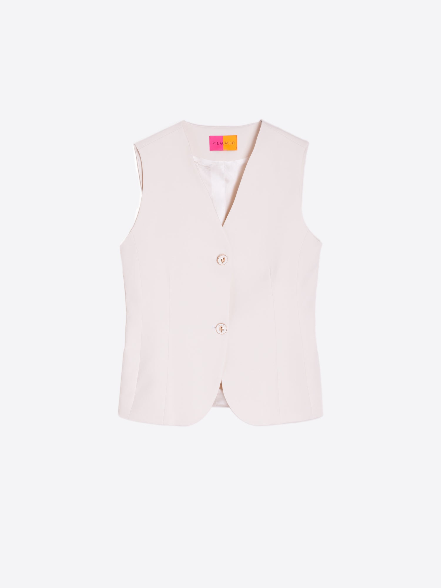 ELEANOR WHITE CREPE VEST