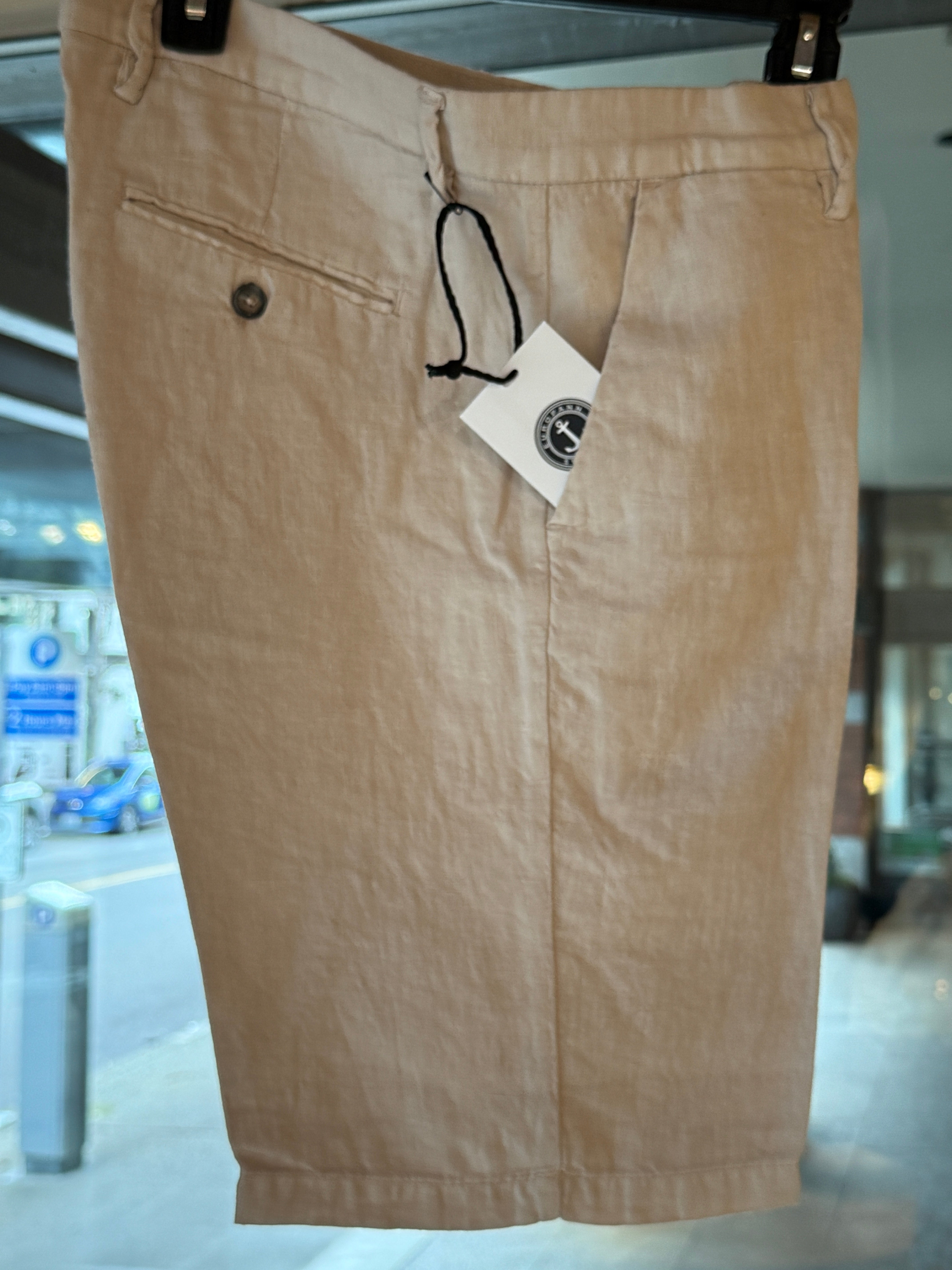 COLORADO - Casual Pale linen bermuda