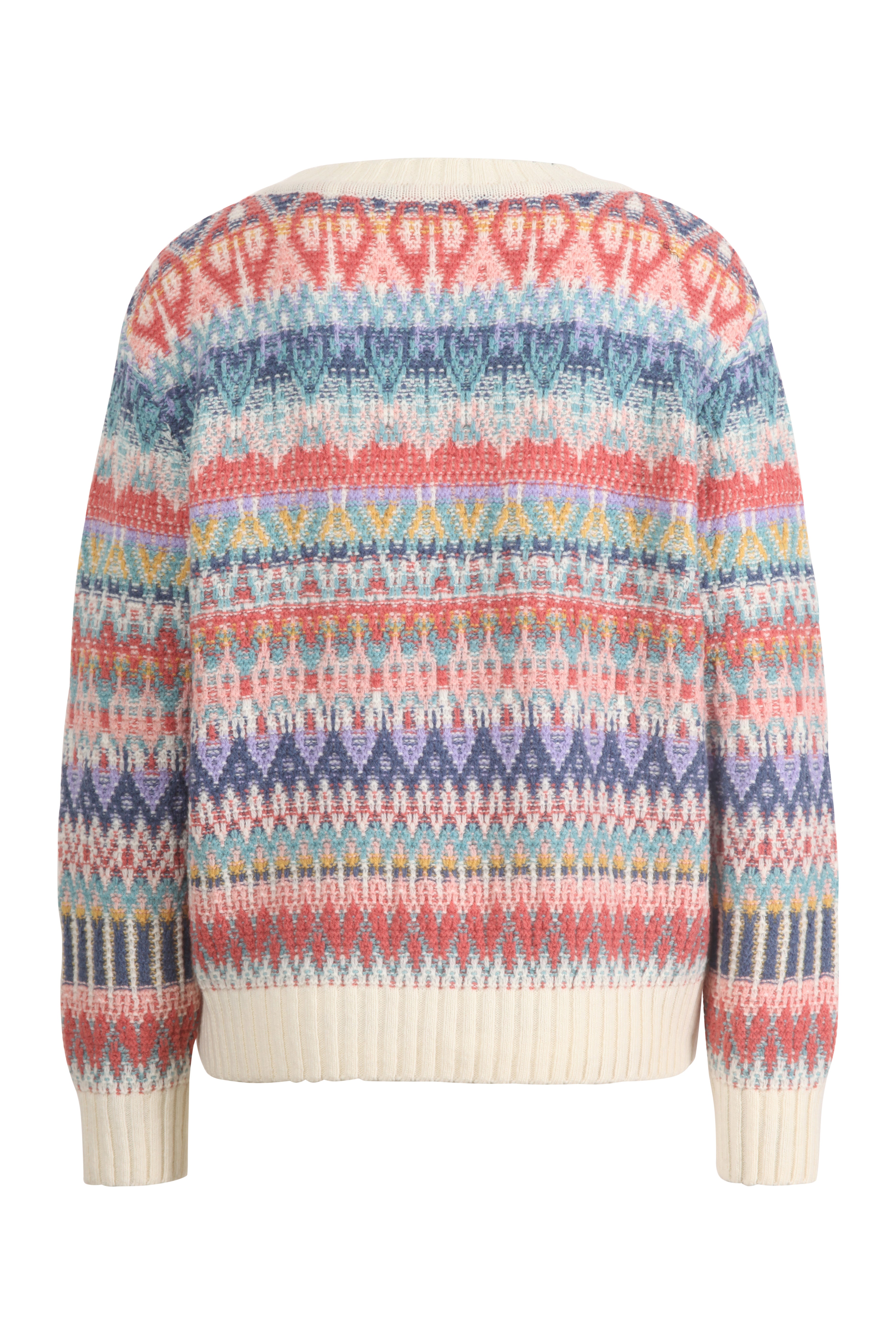 O-Neck Pullover, Pink Re-Dandy Pattern