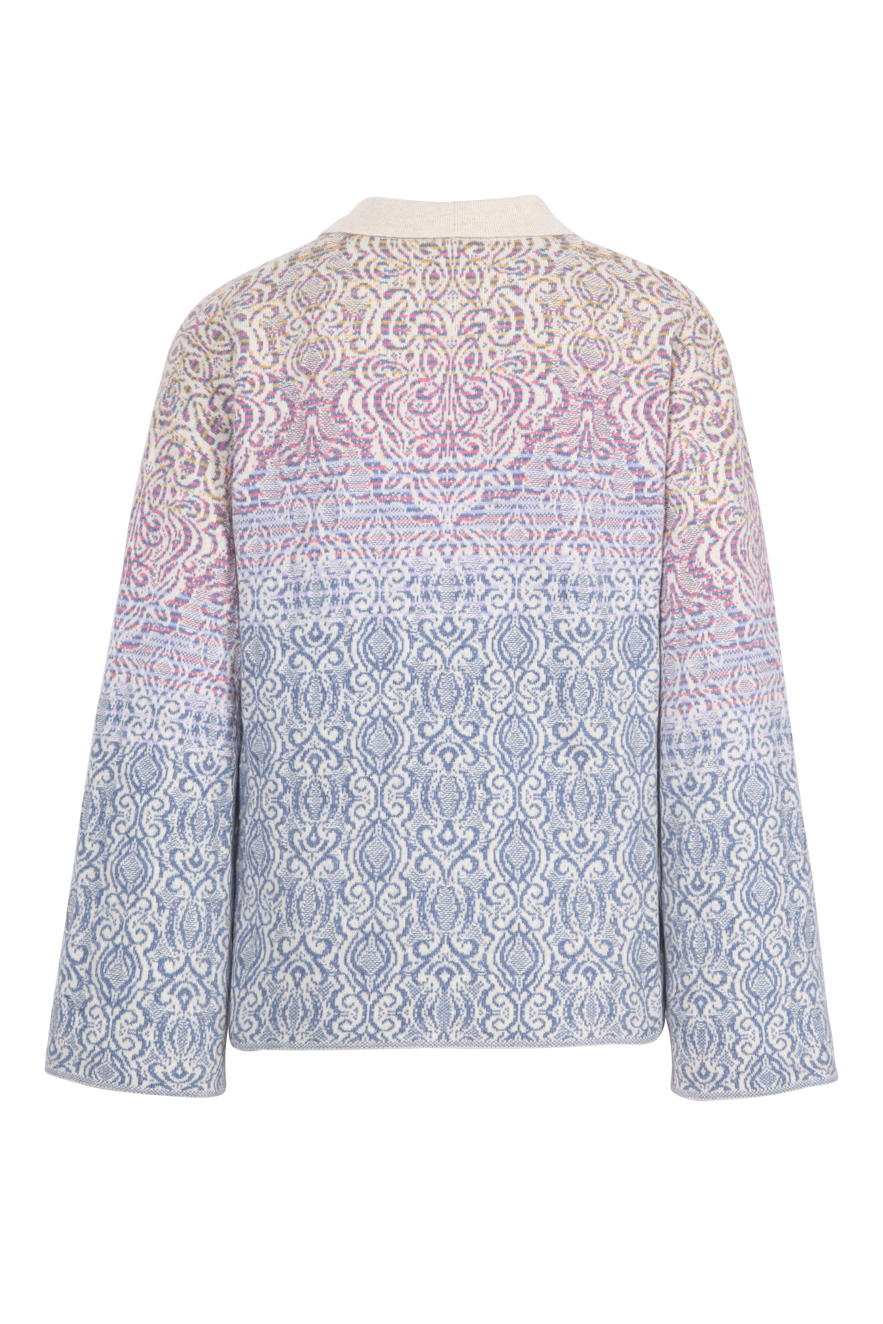 Pullover with Collar, Ornament Pattern