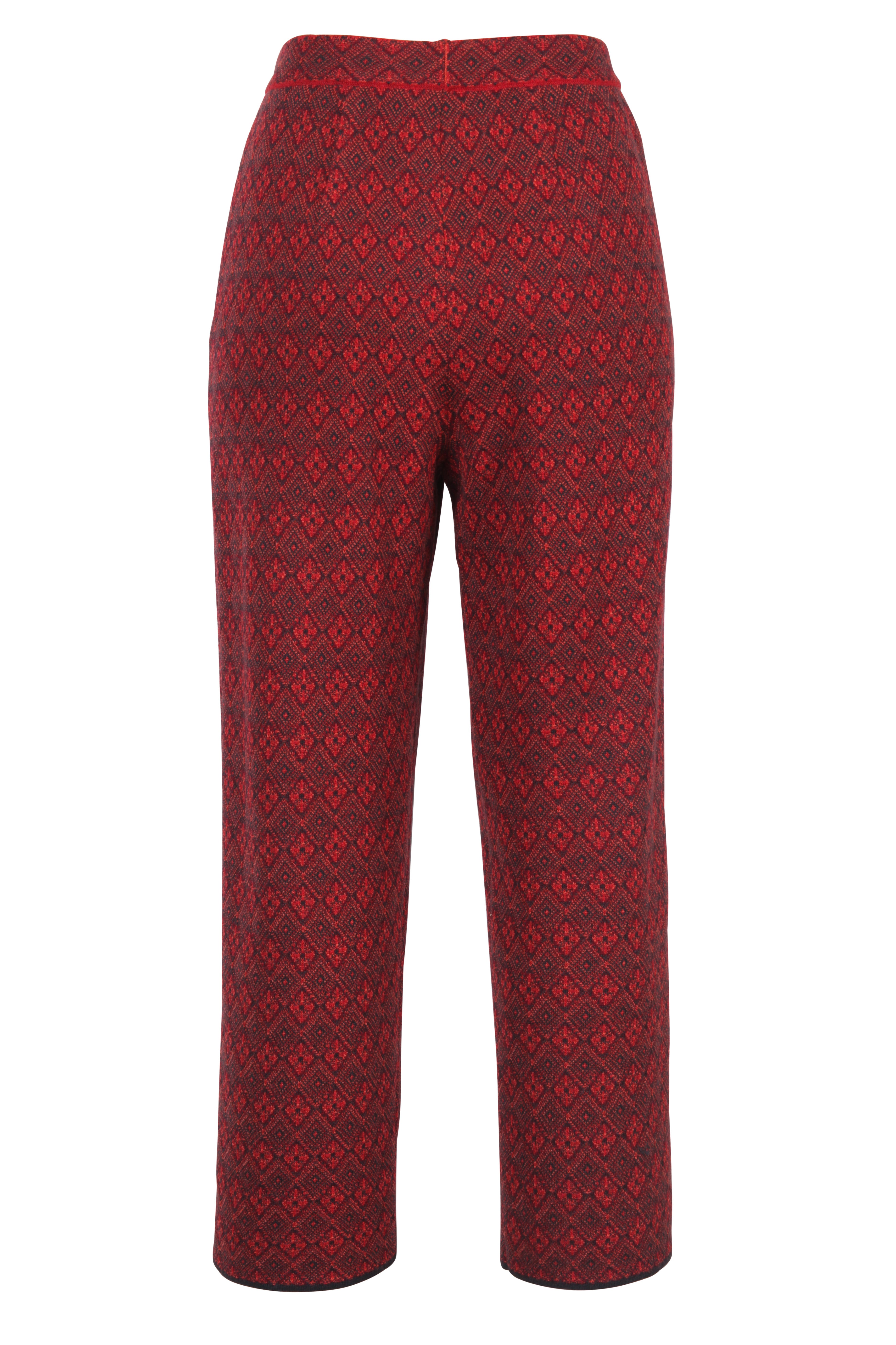 Jaquard Pants, Red Re-Dandy Pattern