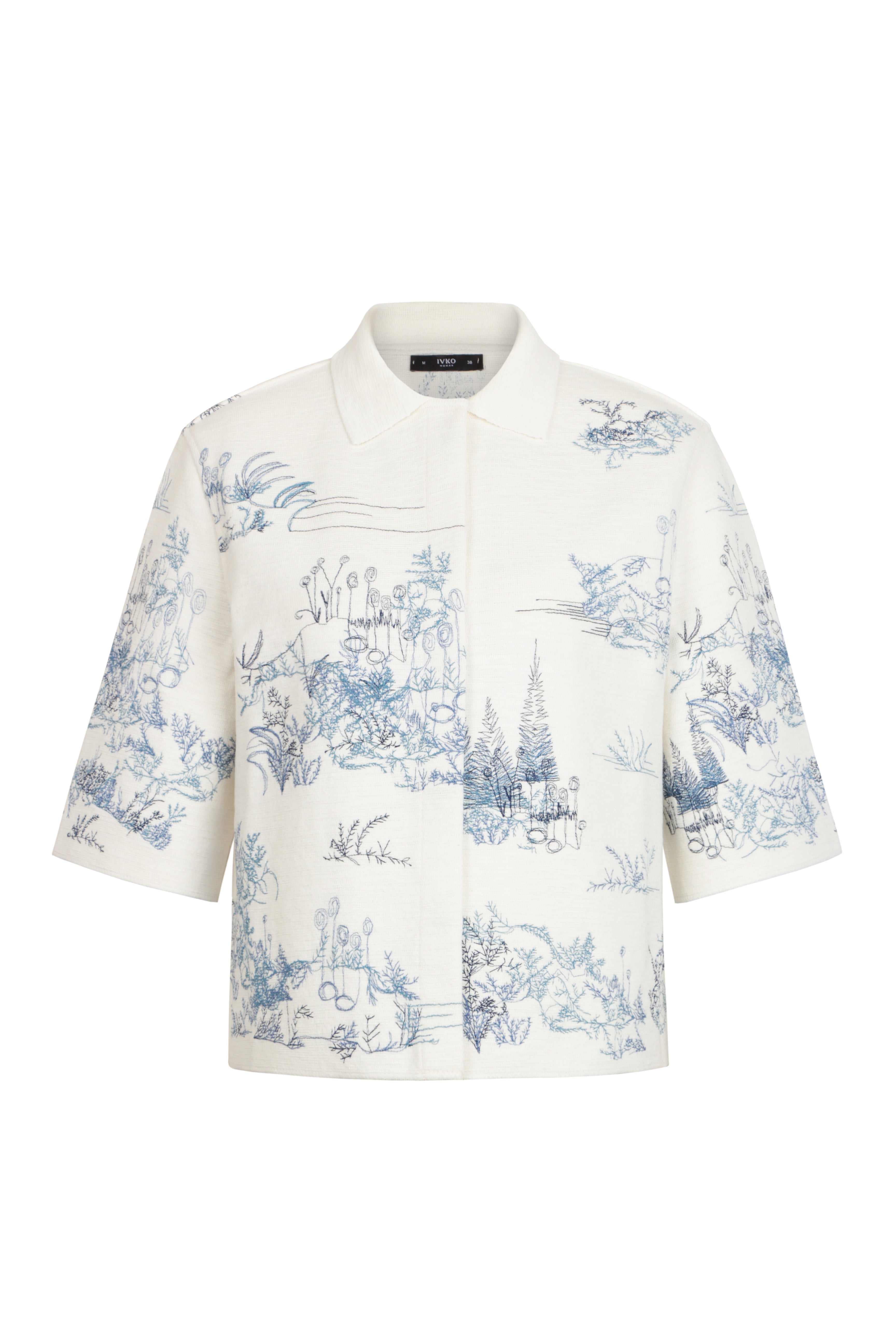 Jacket with Embroidery, Garden Nostalgic Pattern