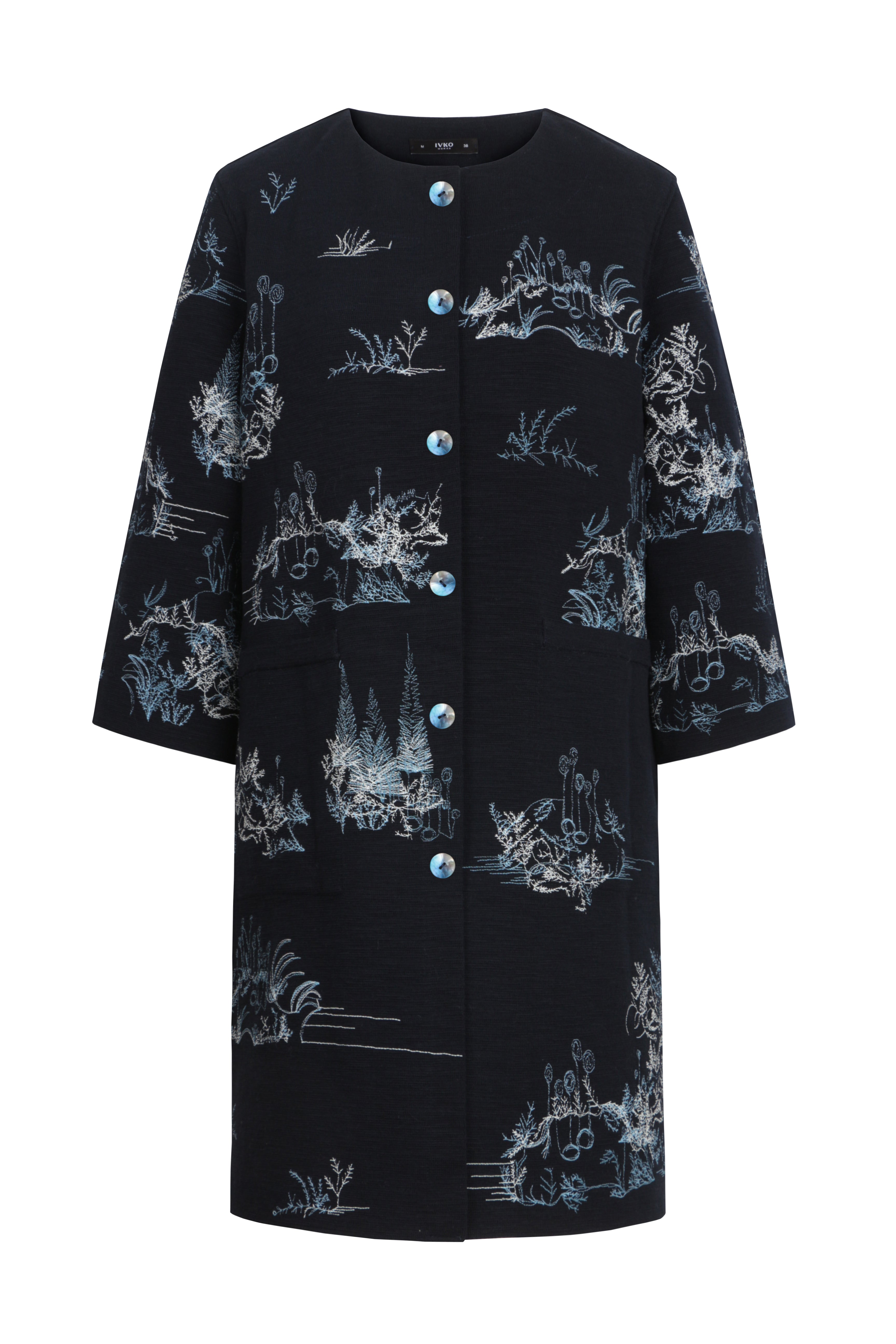 Coatigan with Embroidery, Garden Nostalgic Pattern