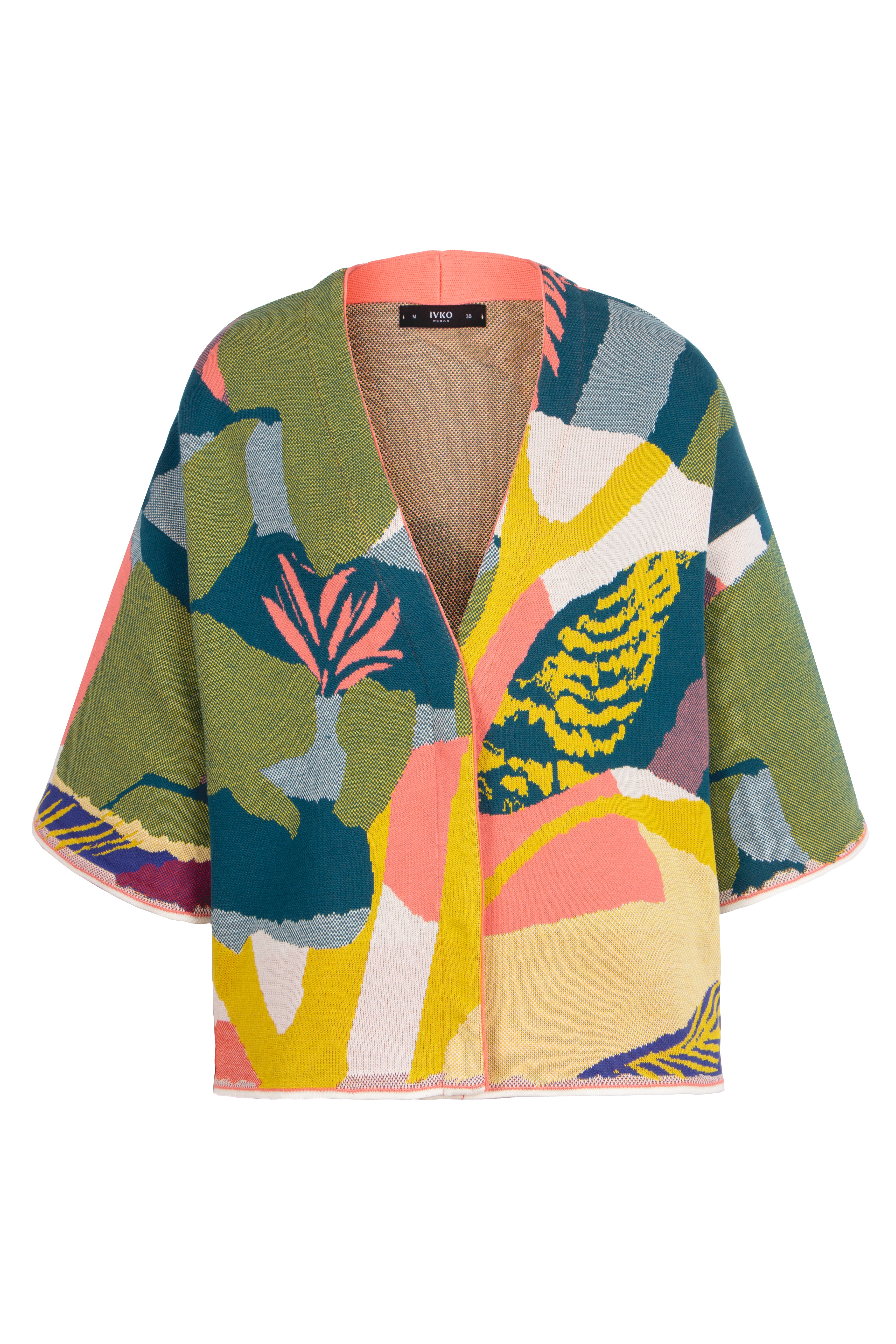 Knitted Cardigan, Maximalist Tropics Pattern