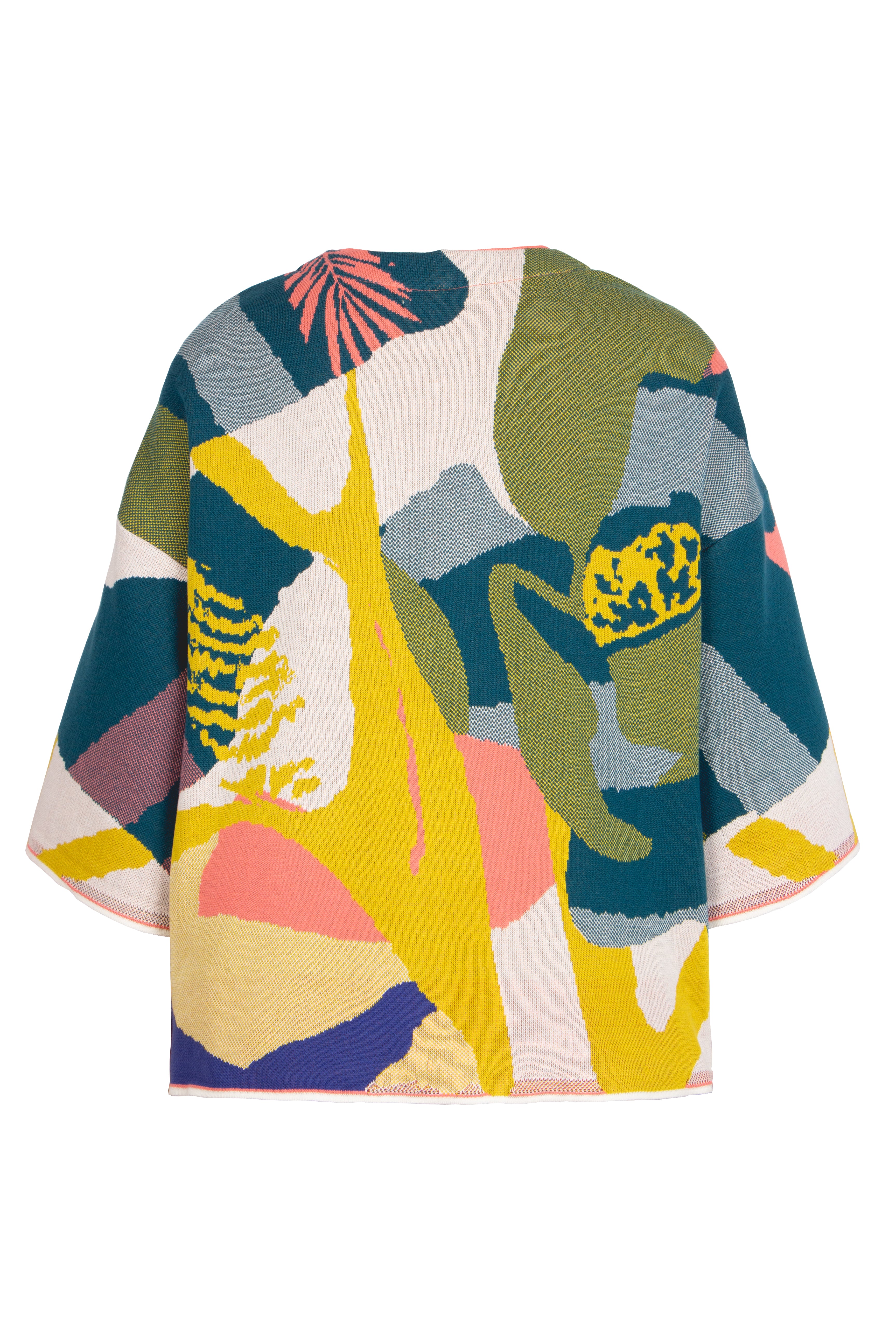 Knitted Cardigan, Maximalist Tropics Pattern
