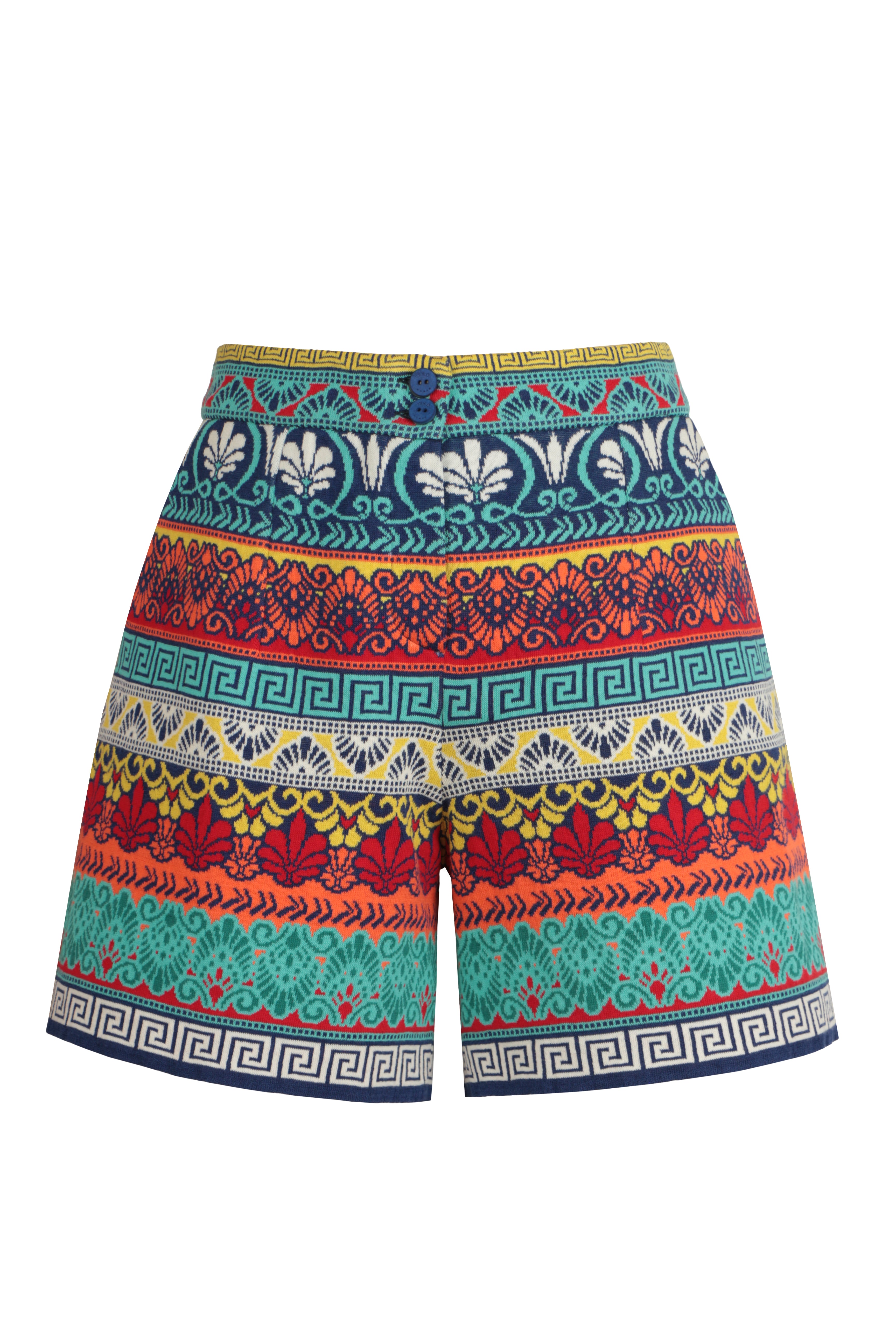 Jacquard Shorts, Mediterranean Pattern