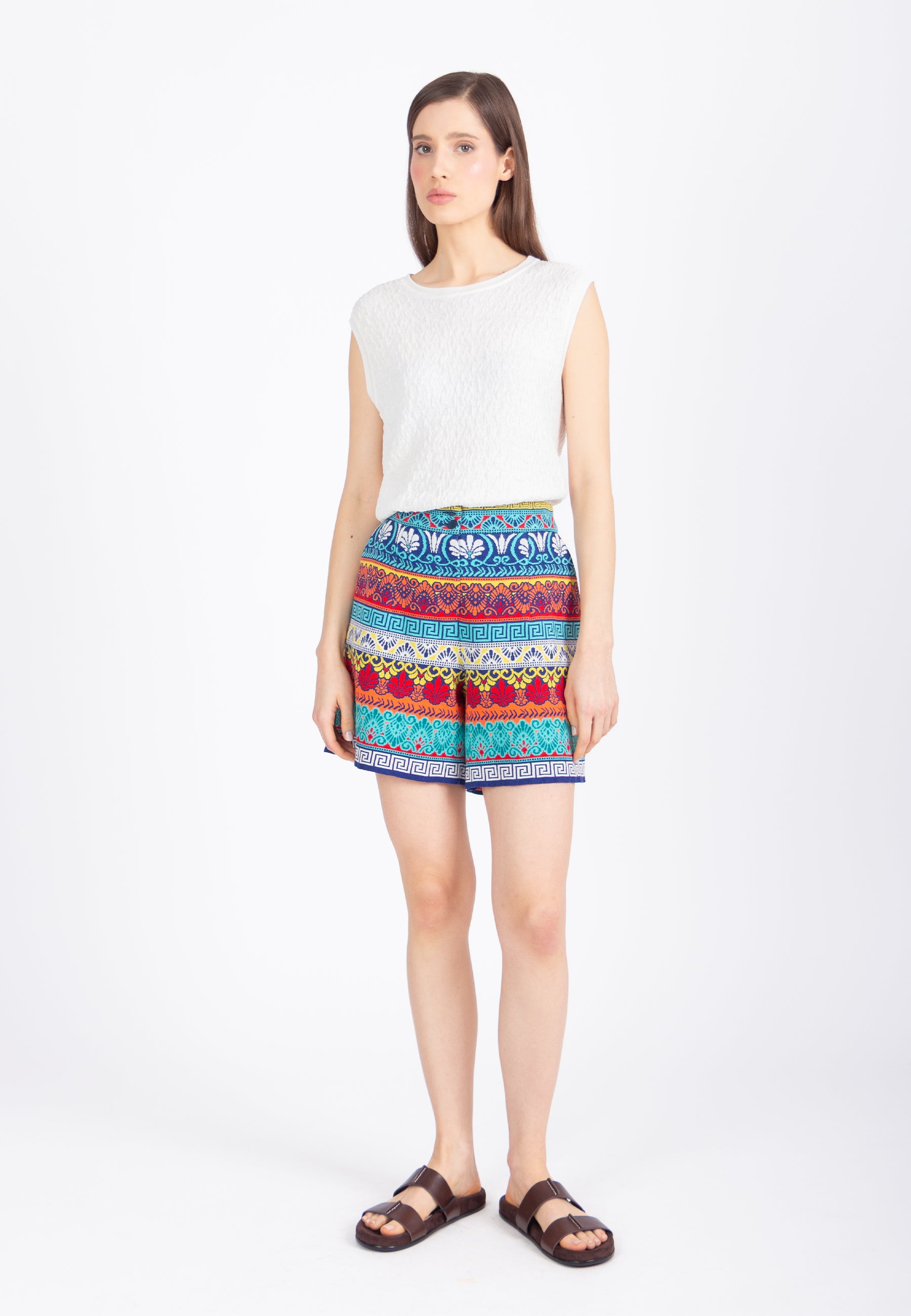Jacquard Shorts, Mediterranean Pattern