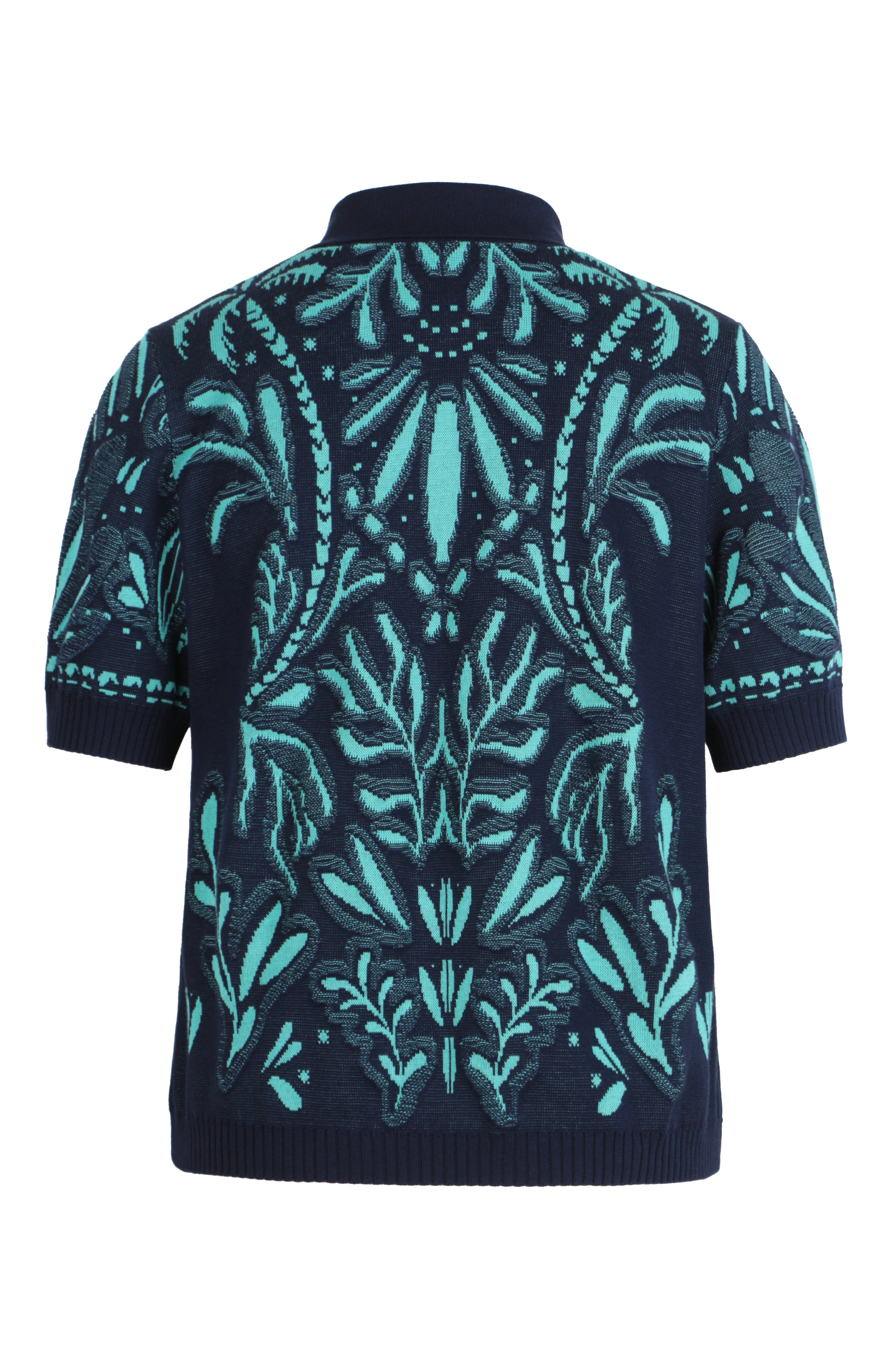 Jacquard Pullover, Urban Botanic Pattern