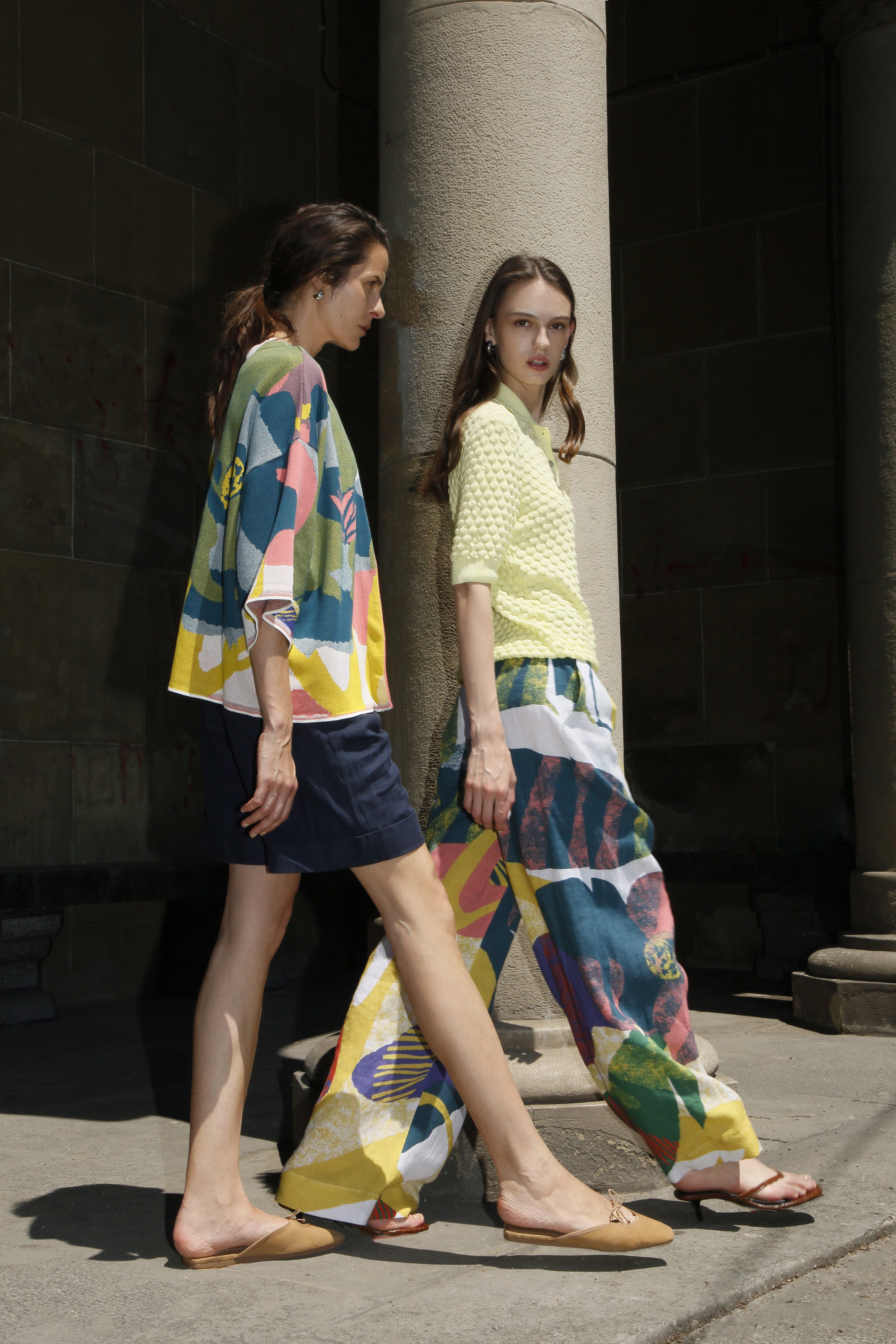 Knitted Cardigan, Maximalist Tropics Pattern