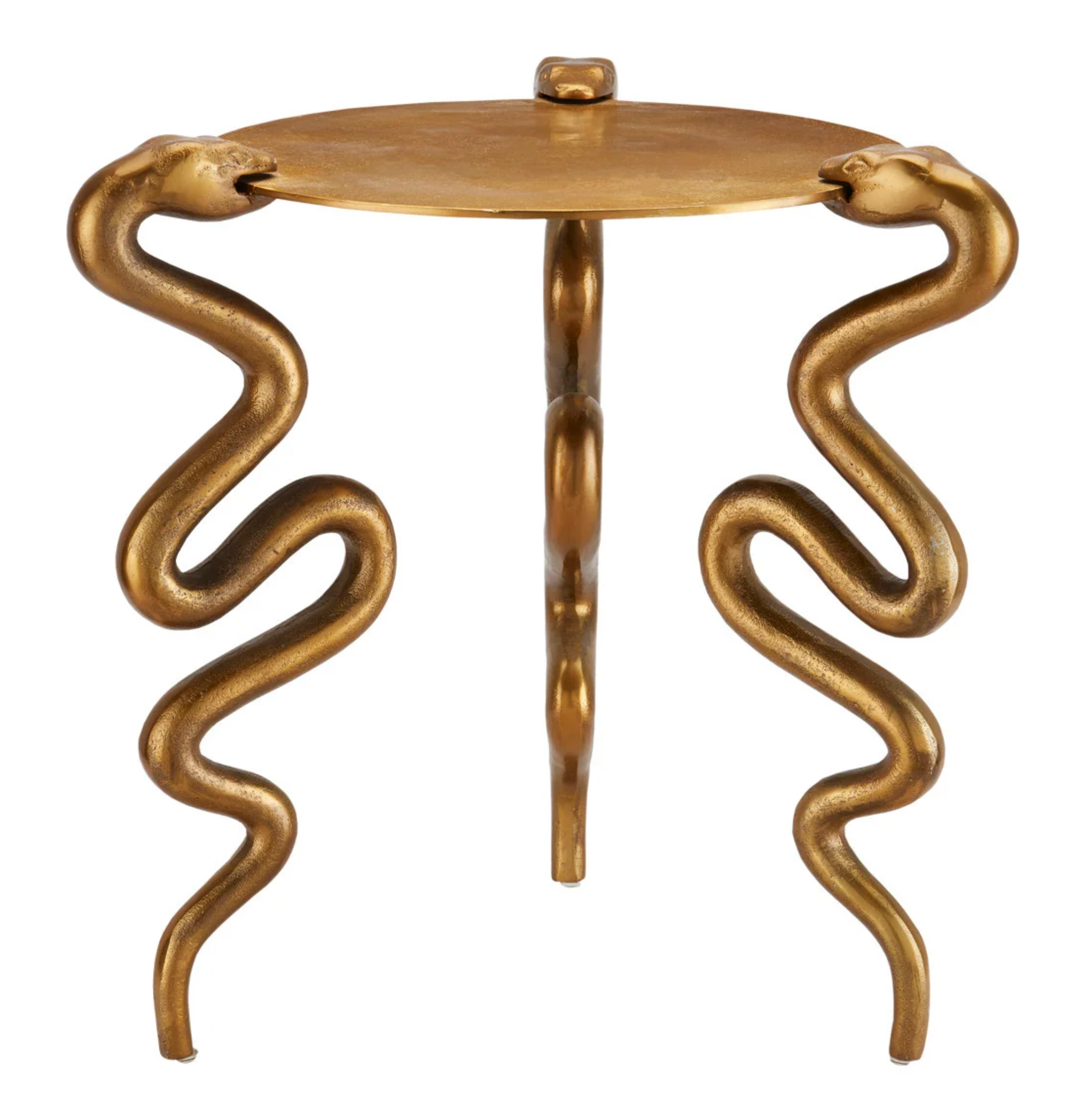 Serpent Brass Accent Table