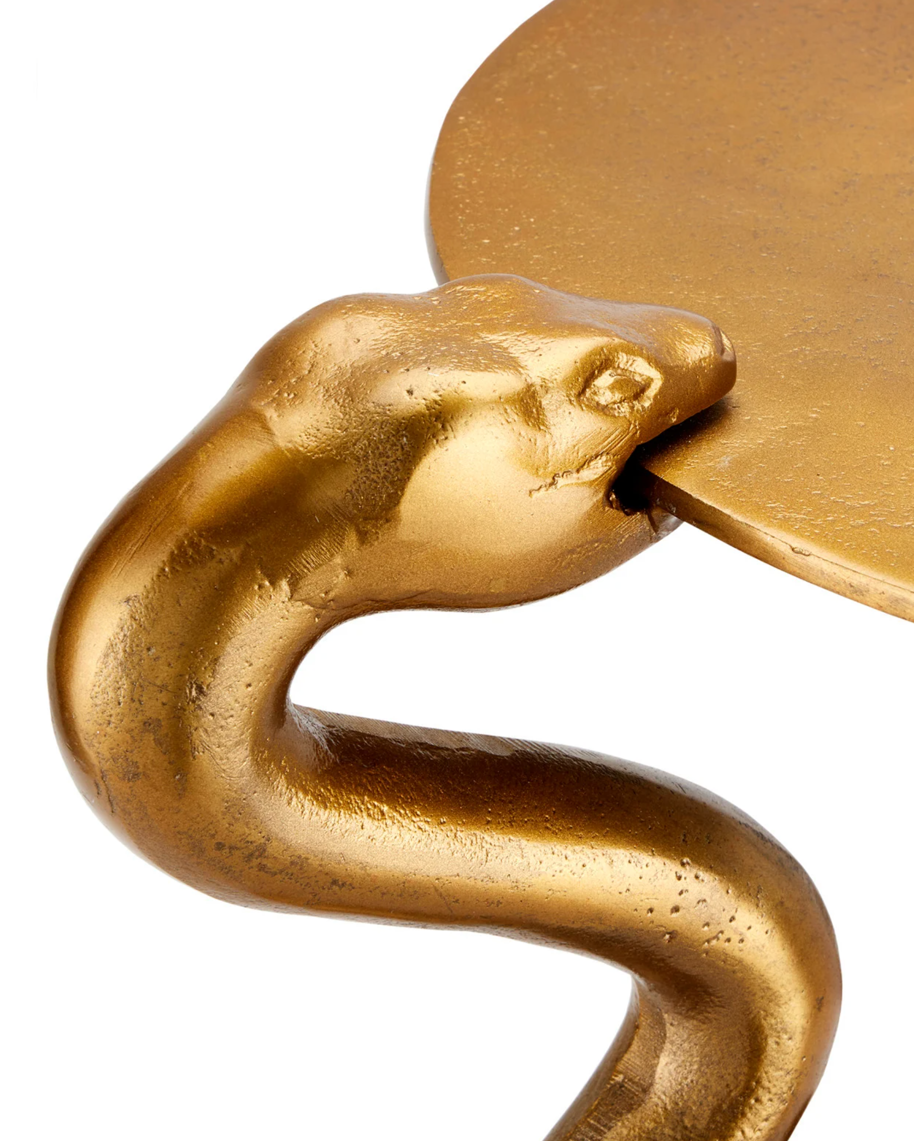 Serpent Brass Accent Table