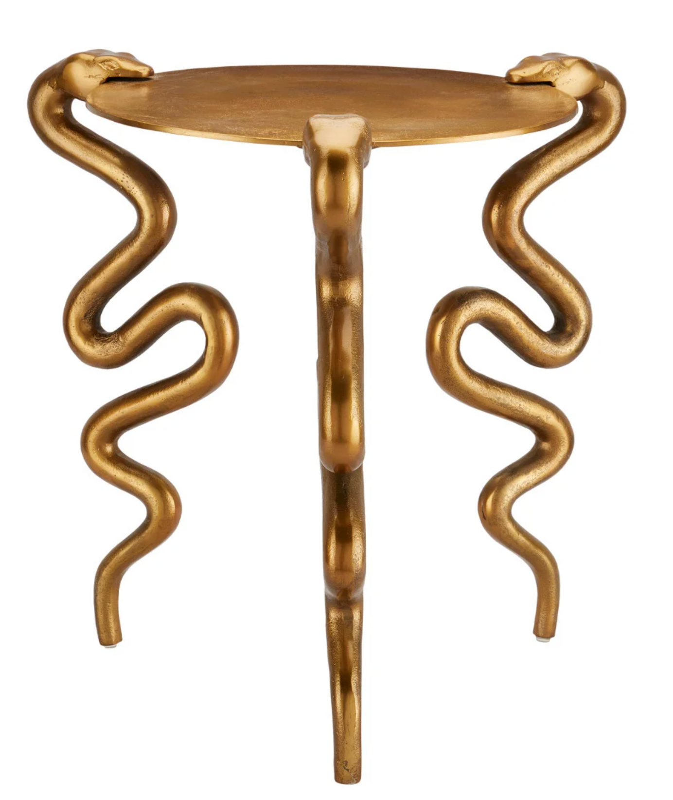 Serpent Brass Accent Table