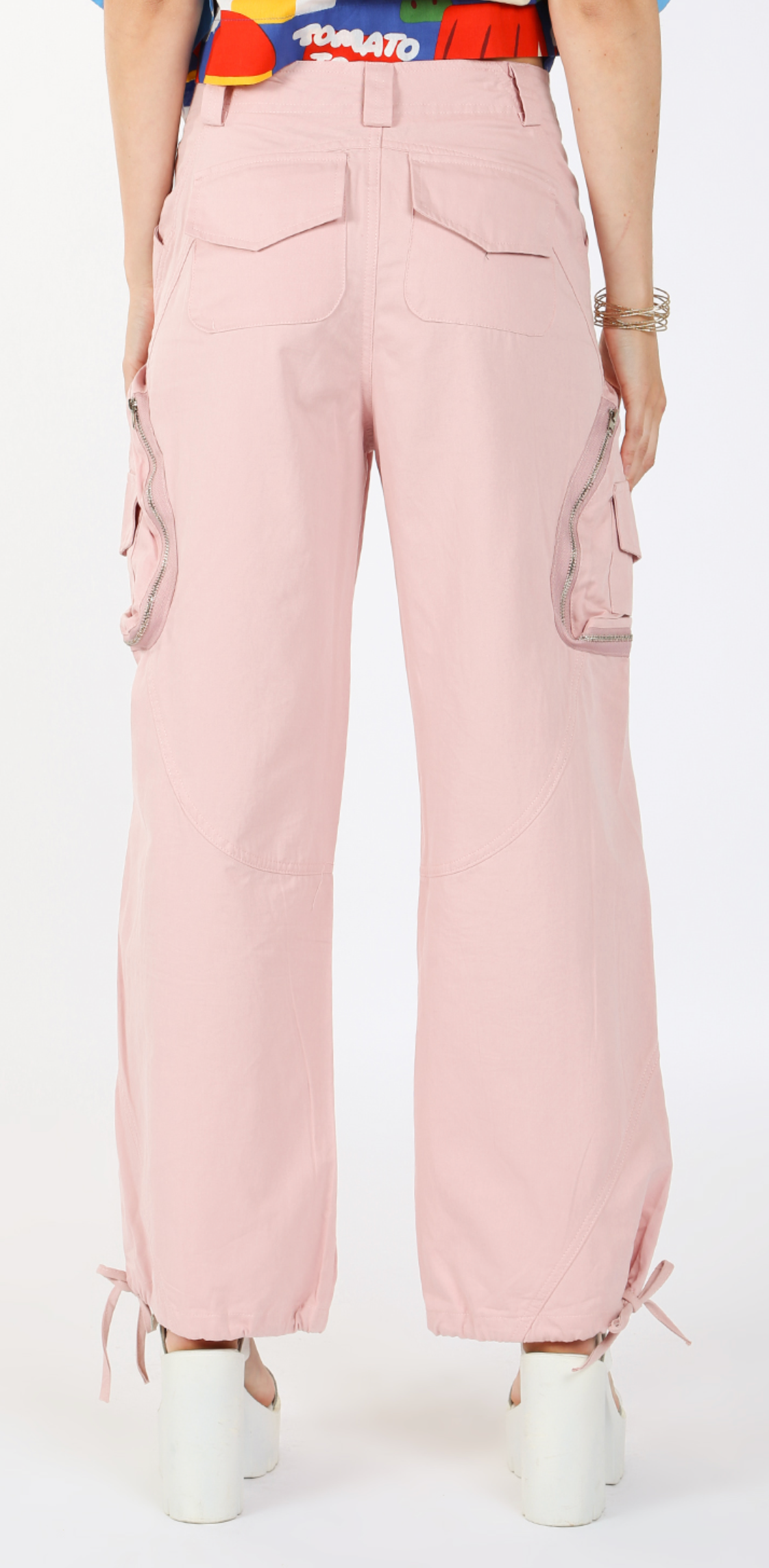 Pink Baggy Cargo Pants