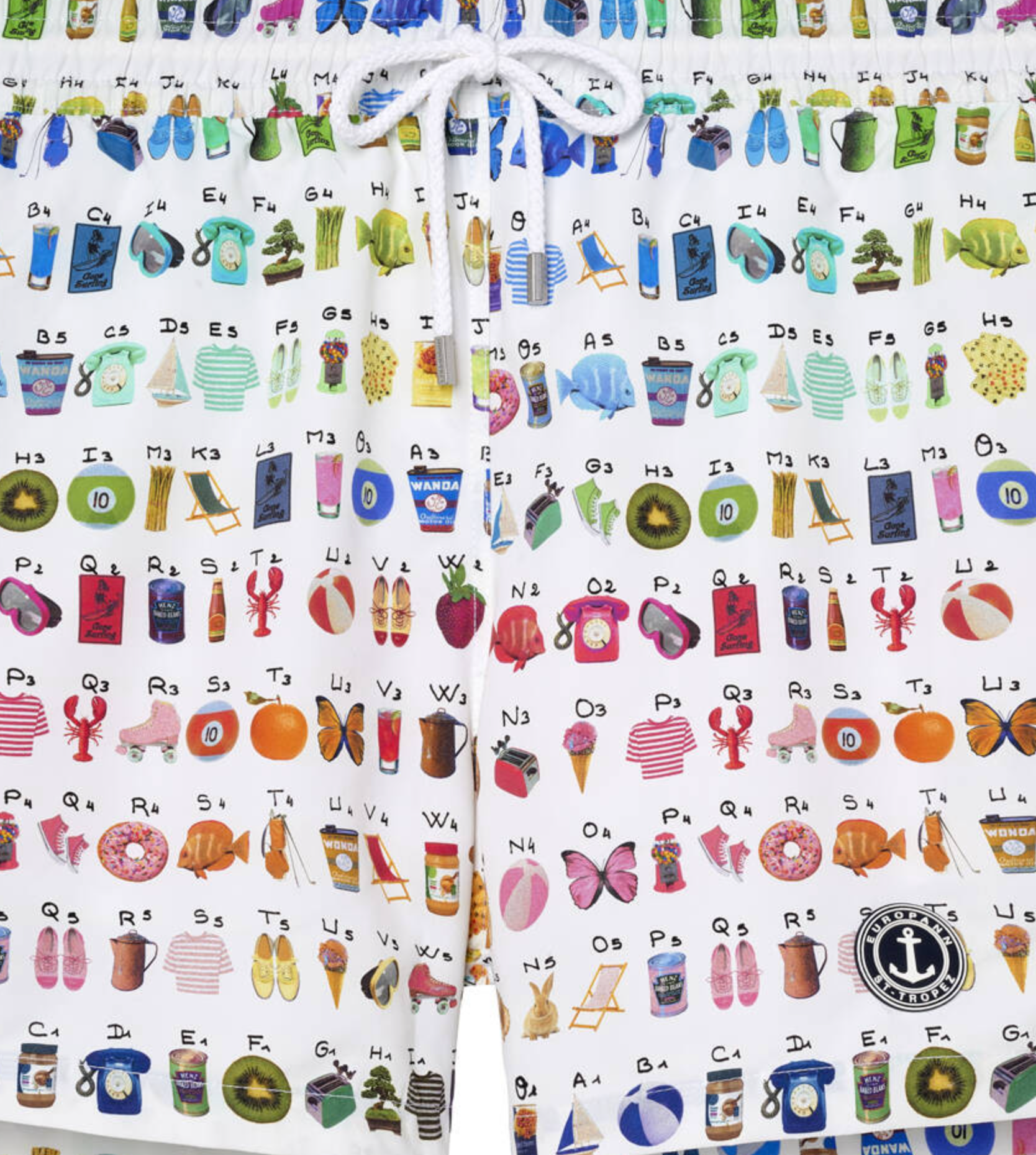 THINGS - Multicolored objects print swimshorts