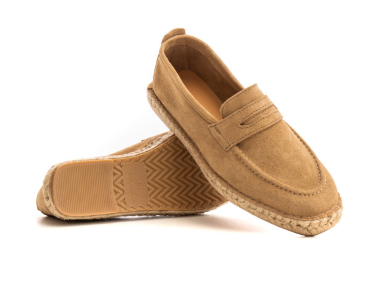IBIZA - Montee Taupe suede calfskin espadrilles