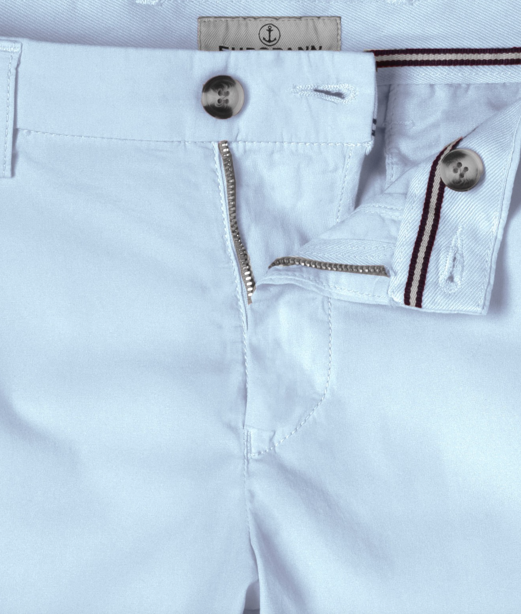 TEXAS - Ciel blue cotton slim-fit bermuda