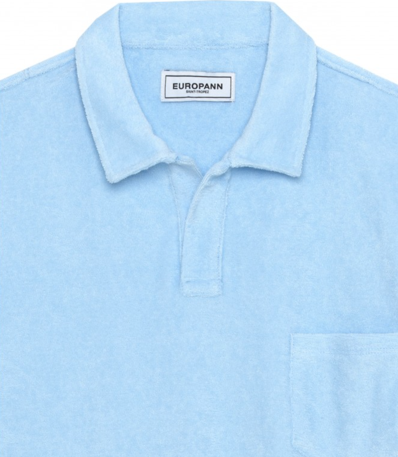 MITCH - Towelling sky blue polo shirt