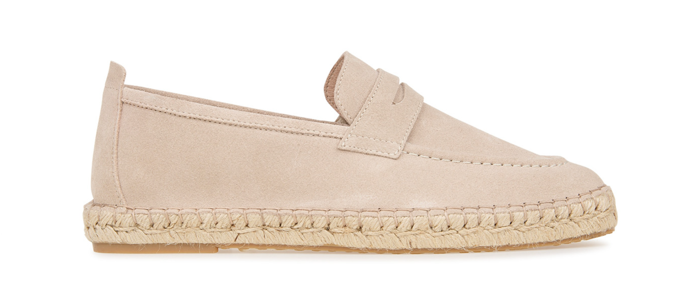 IBIZA - Beige suede calfskin espadrilles