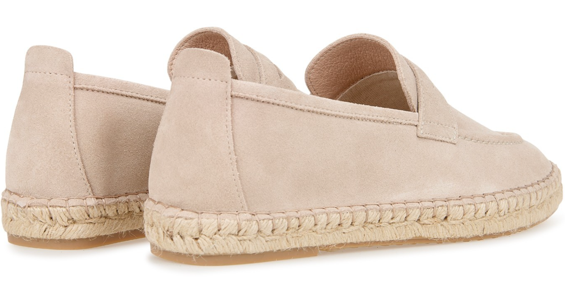 IBIZA - Beige suede calfskin espadrilles